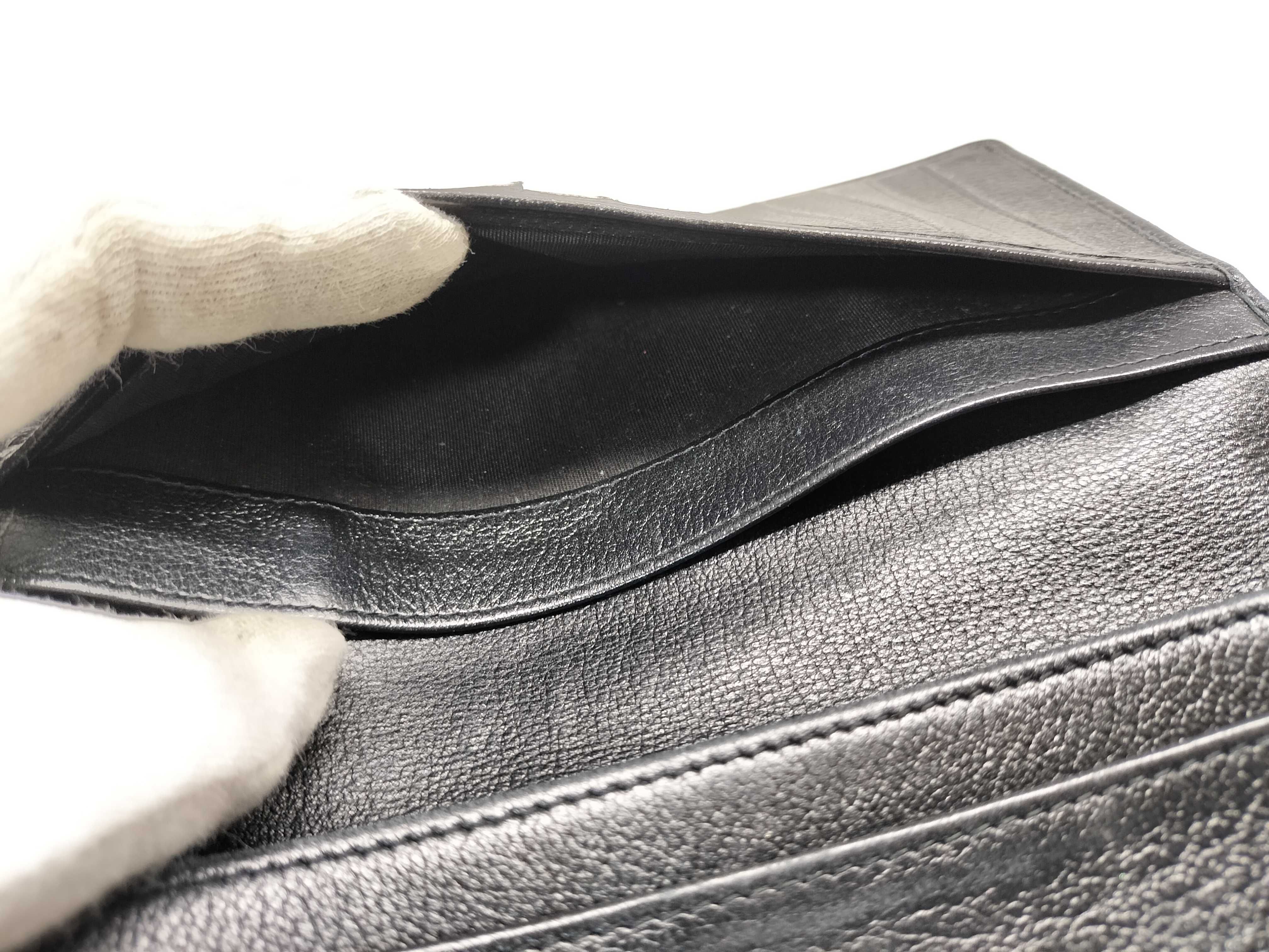 【水曜終了】(10228_0060)CHANEL レザー カメリア ロングウォレット 二つ折り 財布
