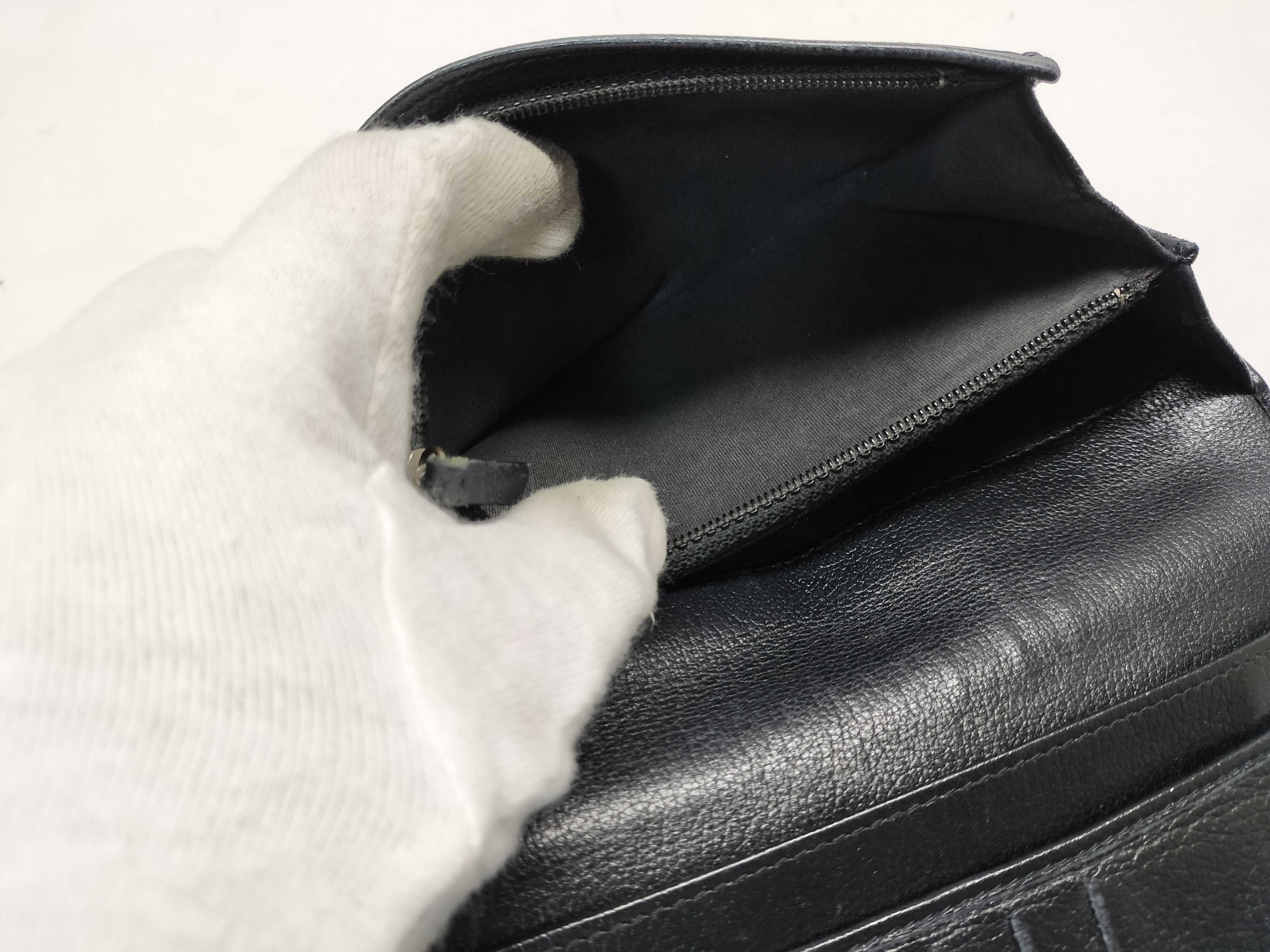 【水曜終了】(10228_0060)CHANEL レザー カメリア ロングウォレット 二つ折り 財布