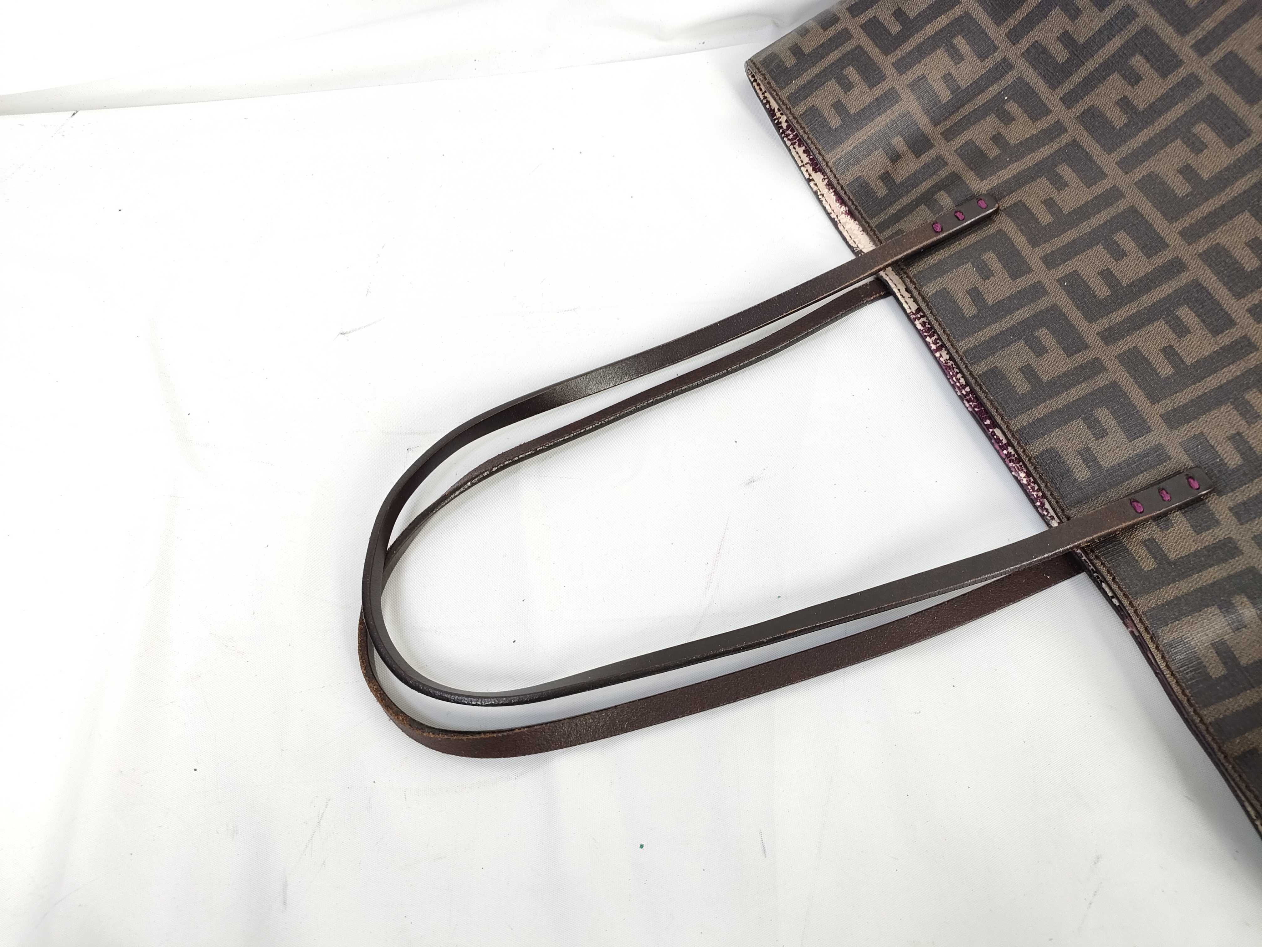 【水曜終了】(10230_0350)FENDI ズッカ柄 PVCトート トートバッグ