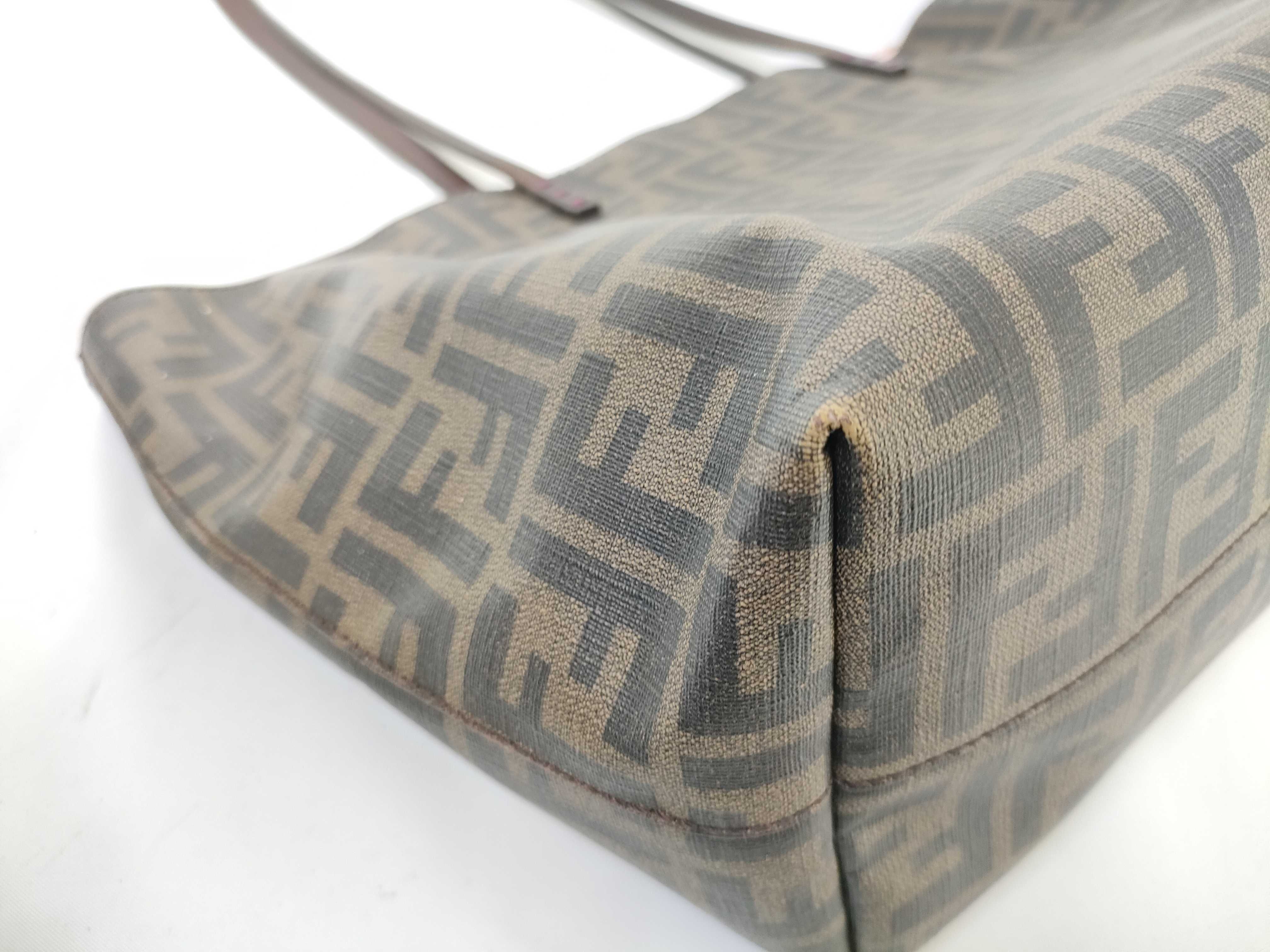 【水曜終了】(10230_0350)FENDI ズッカ柄 PVCトート トートバッグ