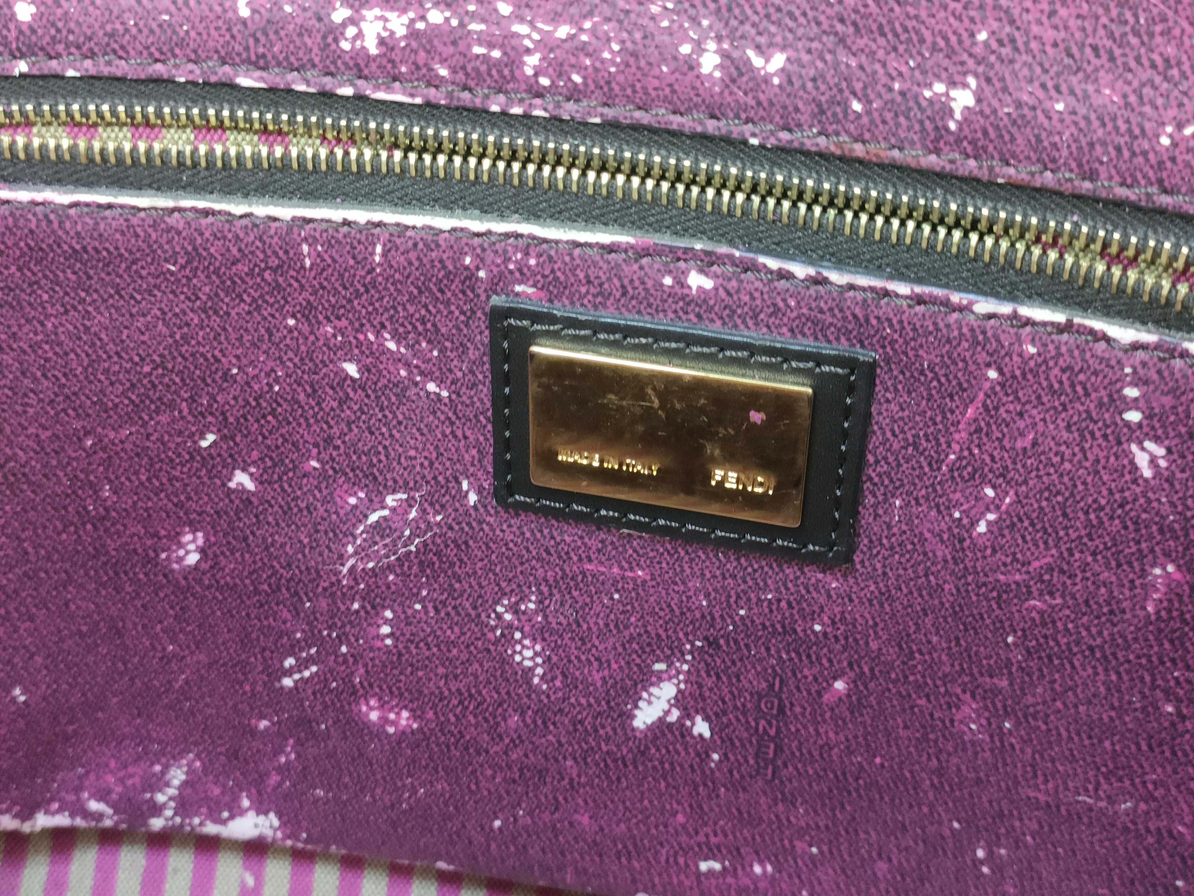 【水曜終了】(10230_0350)FENDI ズッカ柄 PVCトート トートバッグ