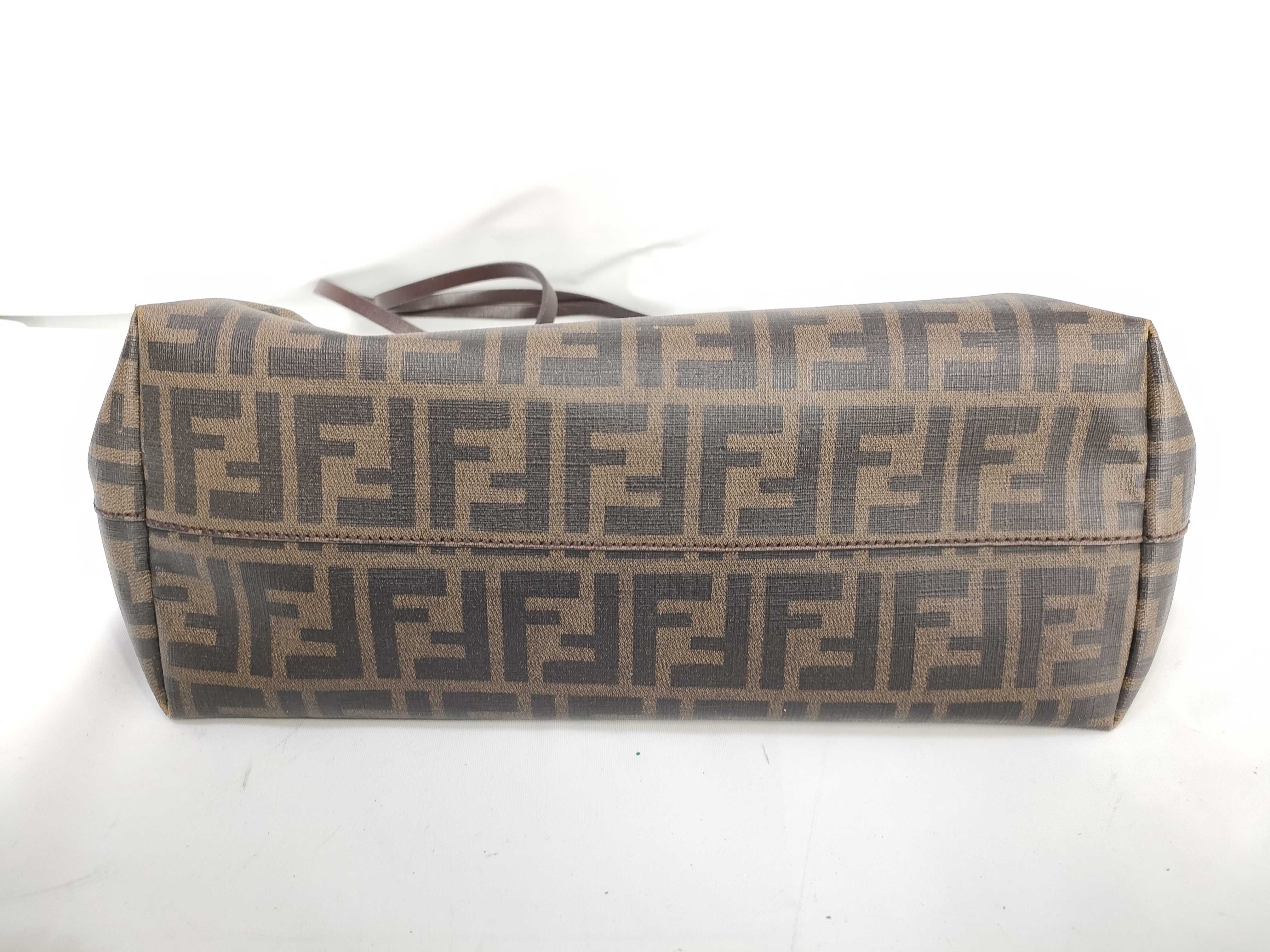 【水曜終了】(10230_0350)FENDI ズッカ柄 PVCトート トートバッグ