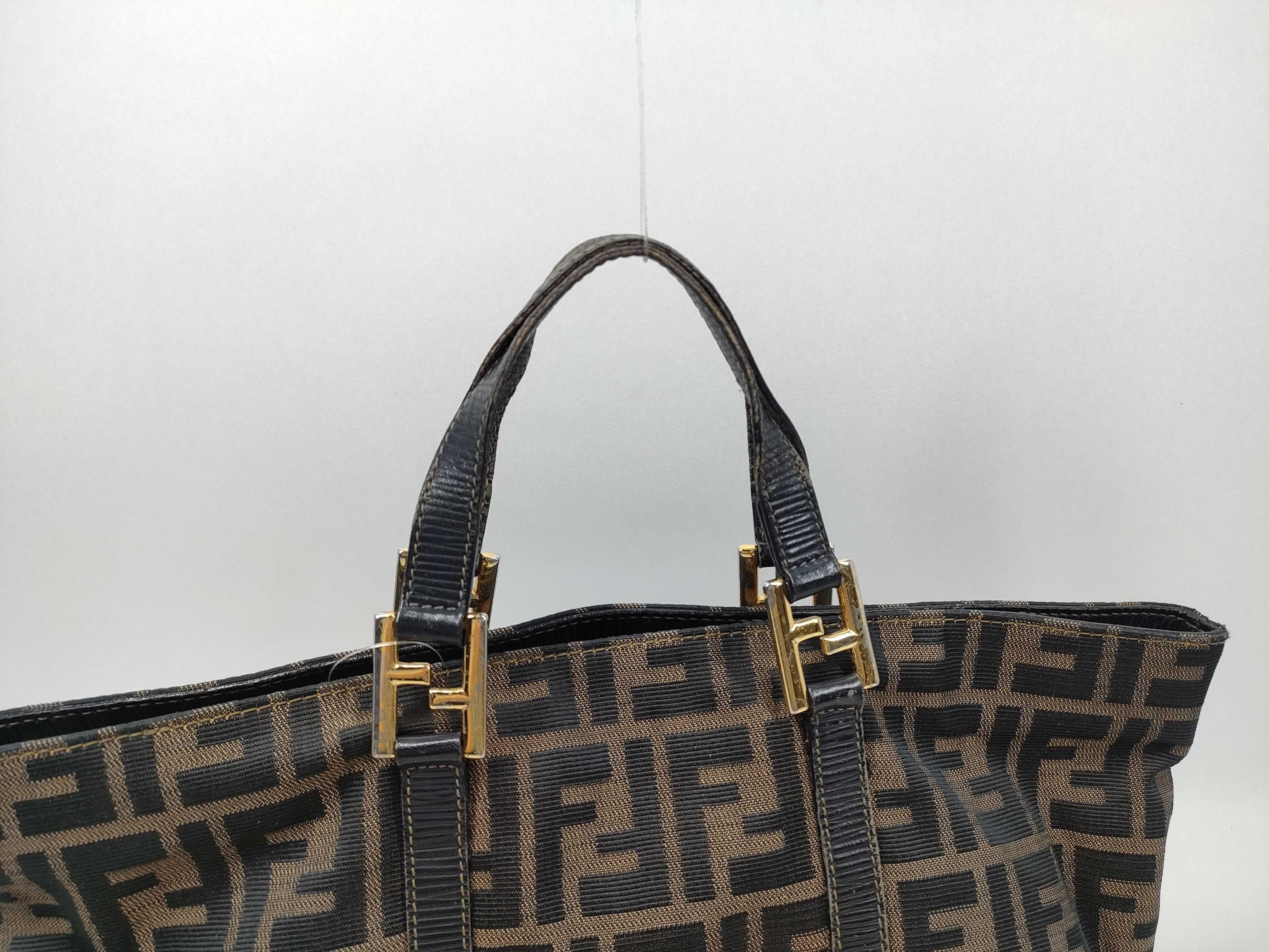 【水曜終了】(10230_0317)FENDI ズッカ柄 トート ハンドバッグ
