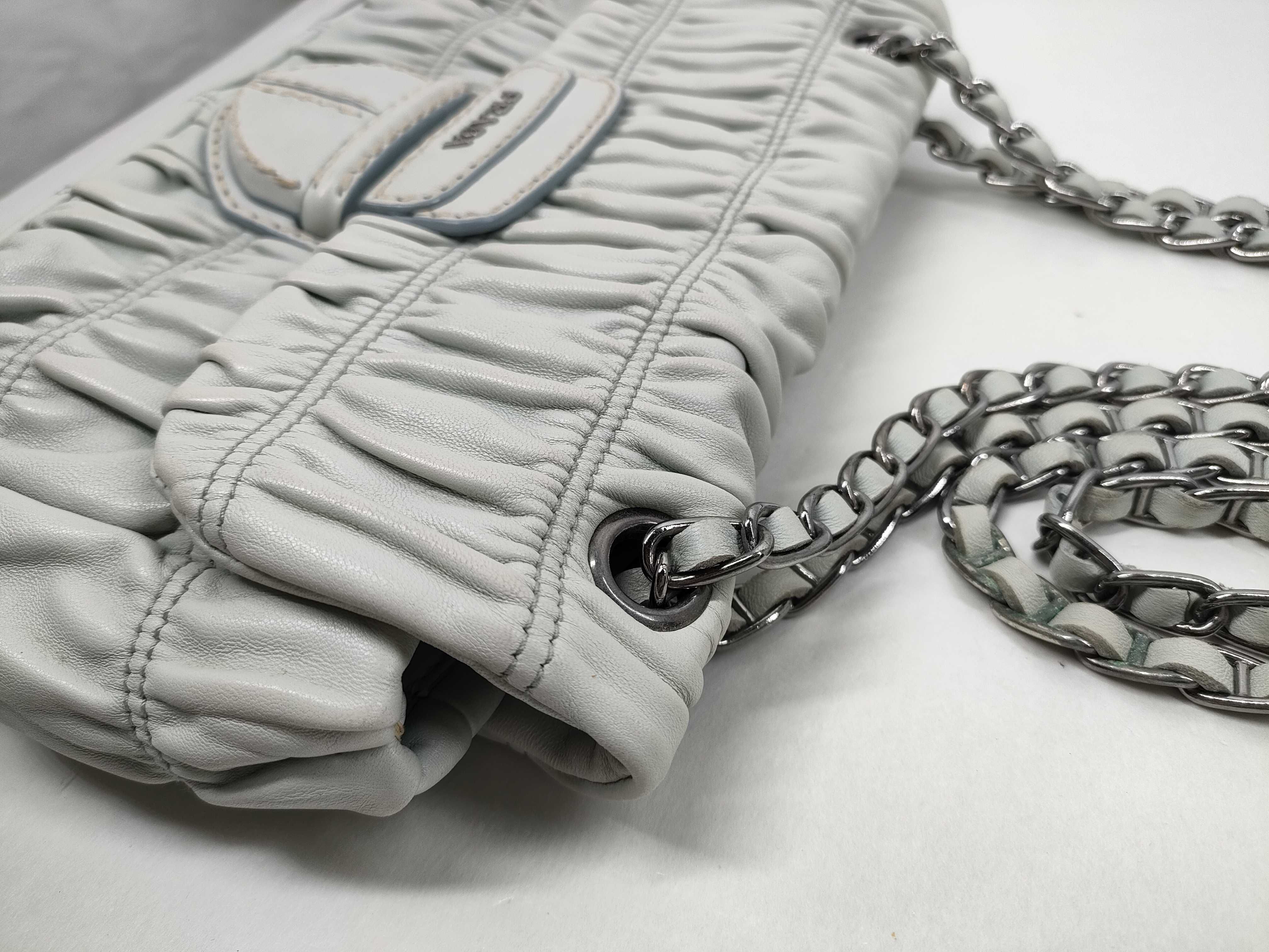 【水曜終了】(10230_0016)GUCCI ナッパゴーフル レザー チェーンショルダーバッグ ショルダーバッグ