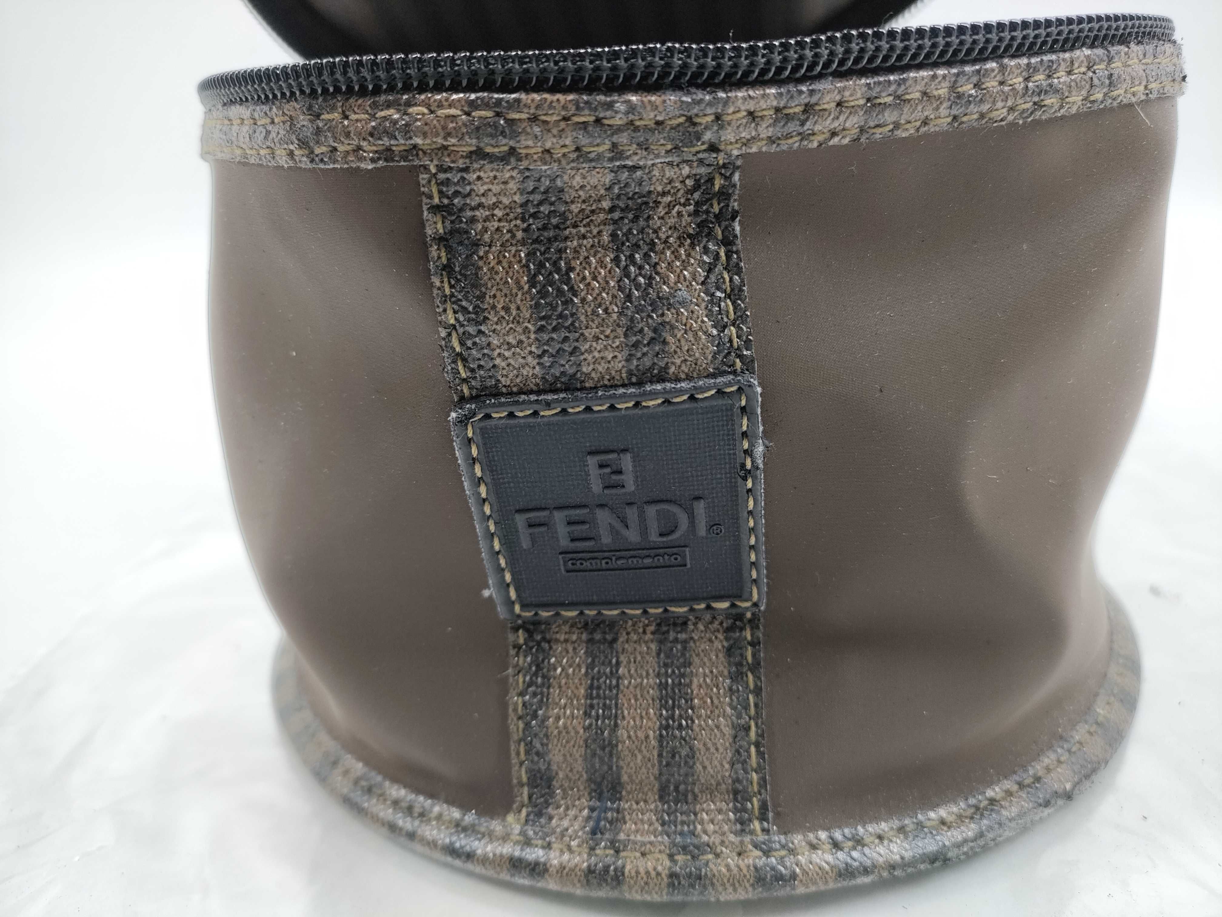 【水曜終了】(10230_0318)FENDI ペカン柄 バニティ ハンドポーチ ベタつきなど バニティバッグ