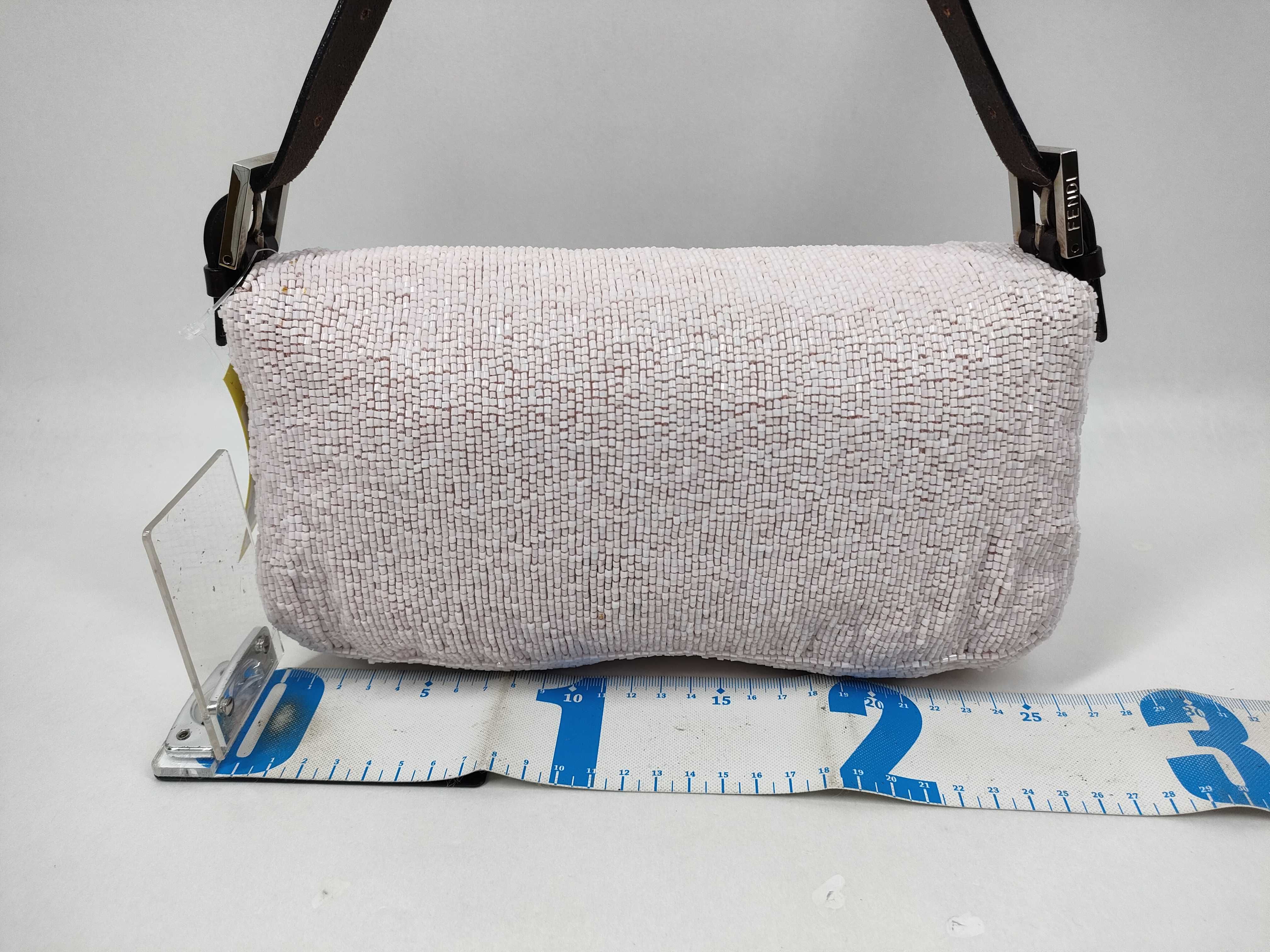 【水曜終了】(10230_0351)FENDI ズッカ柄 マンマ ビーズ ピンク ショルダーバッグ