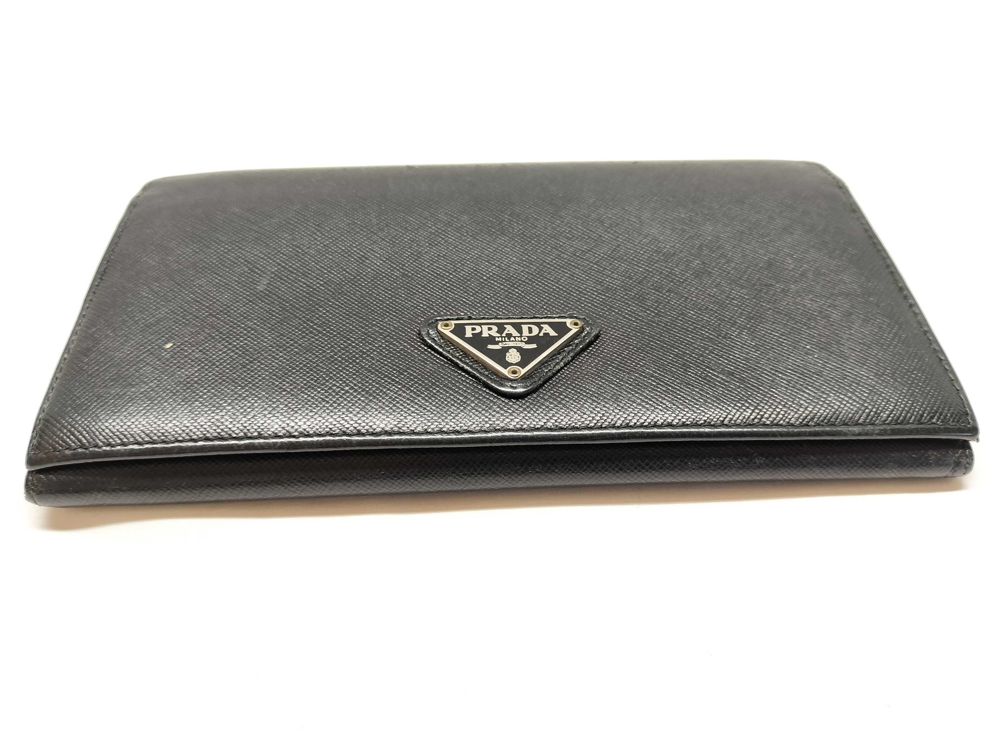 【水曜終了】(10230_0251)PRADA 長財布 ブラック 財布
