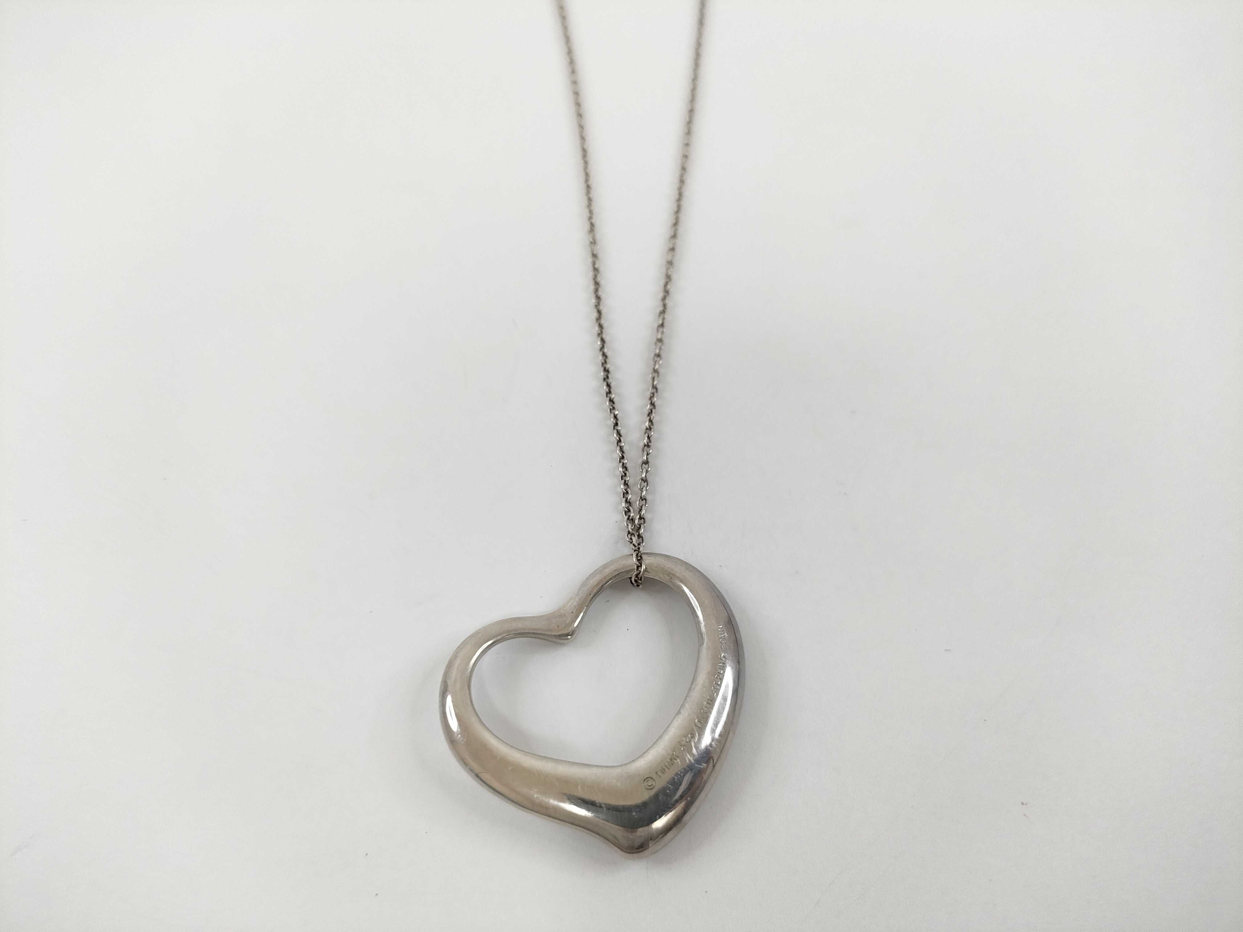【水曜終了】(10221_0440)Tiffany&Co. オープンハート オープンハート SV925 ネックレス