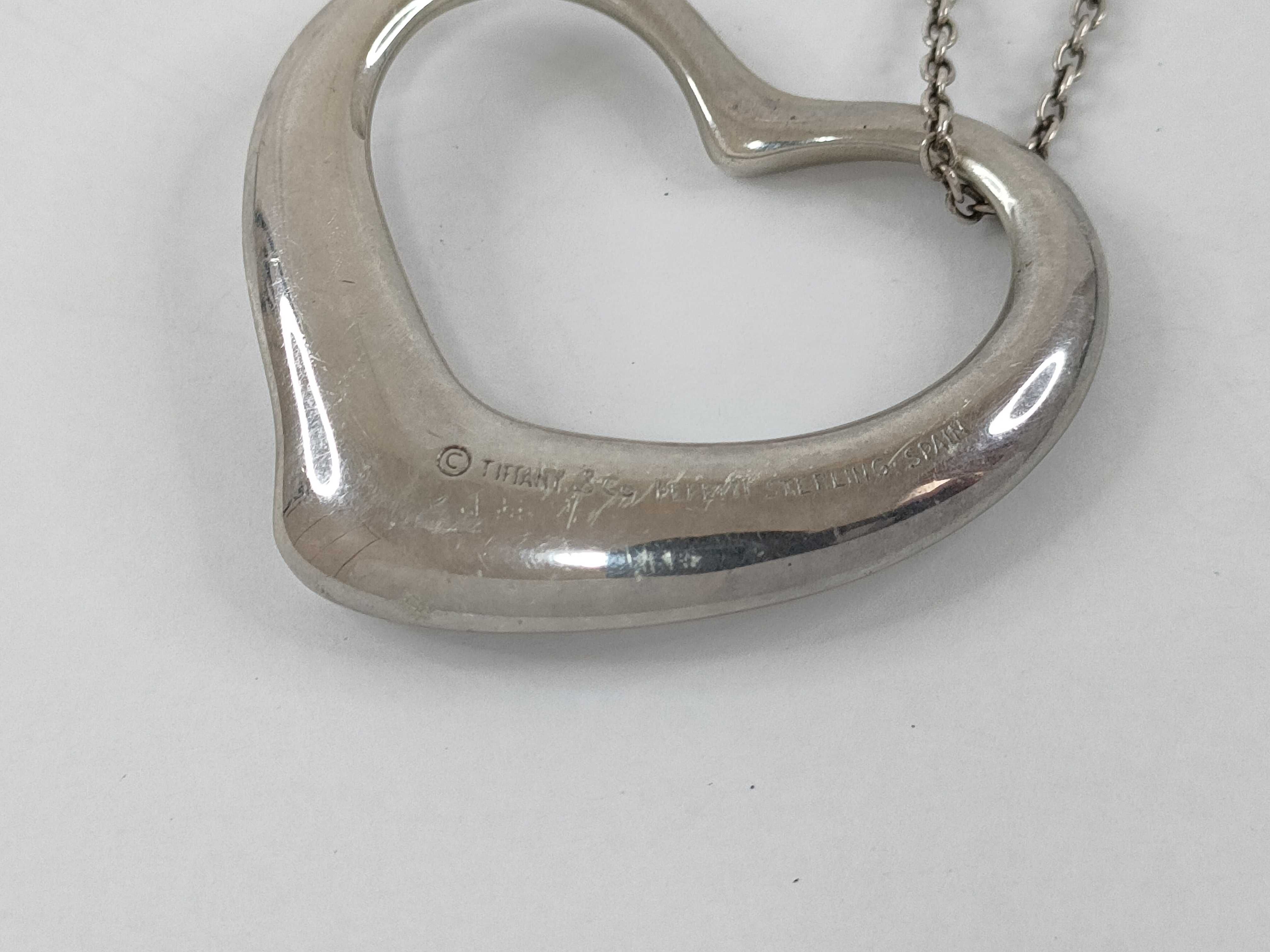【水曜終了】(10221_0440)Tiffany&Co. オープンハート オープンハート SV925 ネックレス
