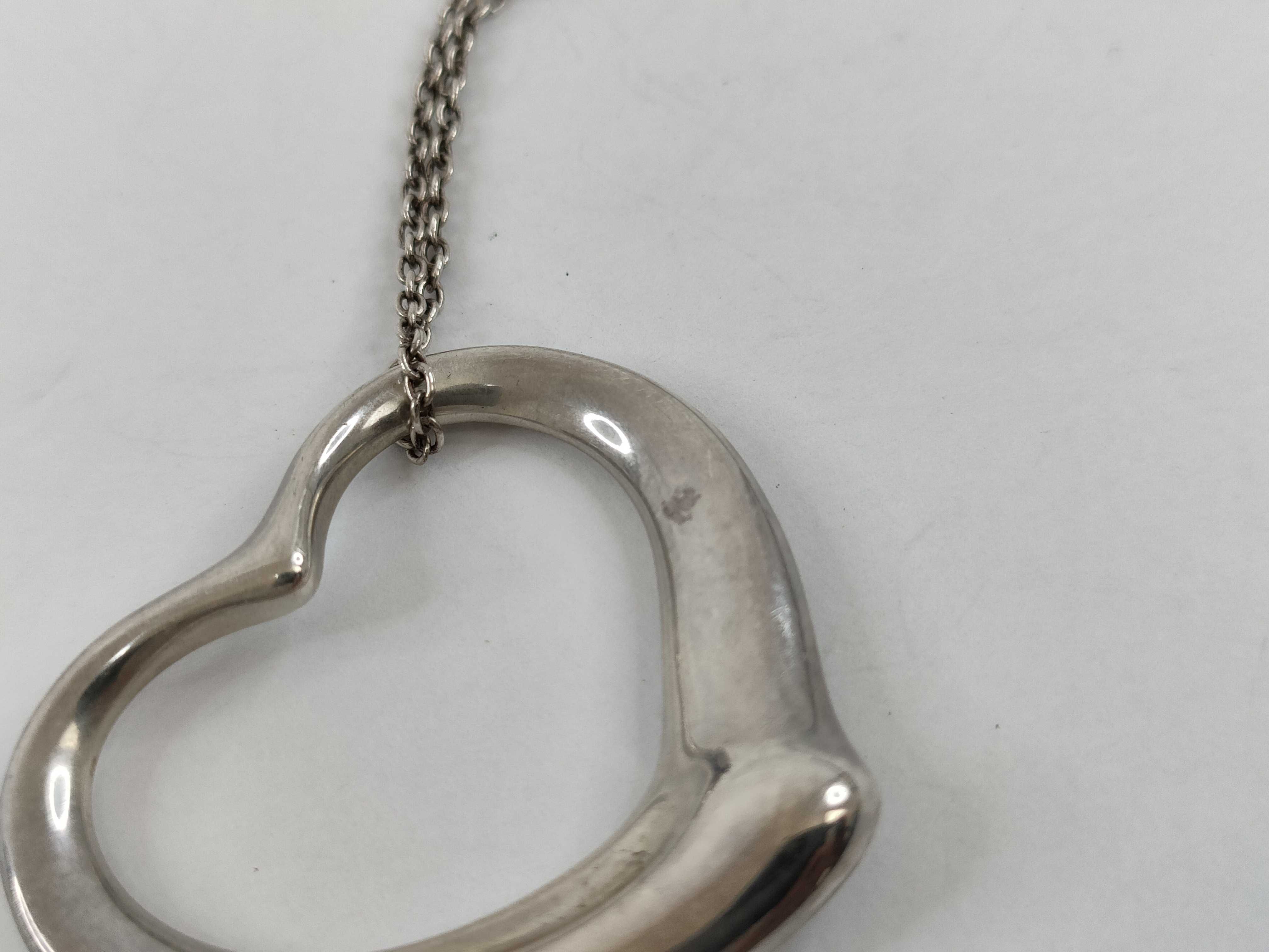 【水曜終了】(10221_0440)Tiffany&Co. オープンハート オープンハート SV925 ネックレス