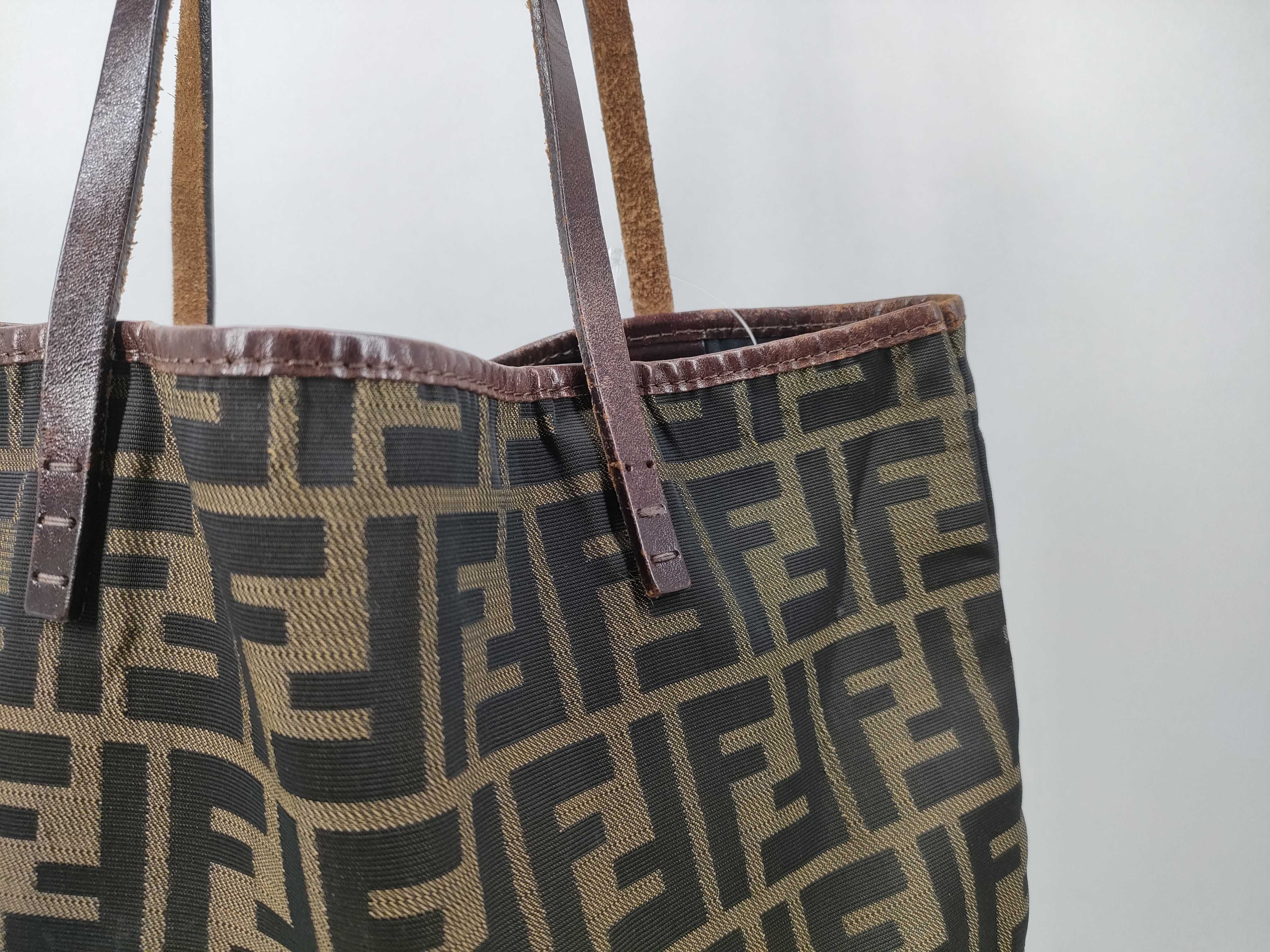 【水曜終了】(10230_0319)FENDI ズッカ柄 ズッカ キャンバストートバッグ トートバッグ