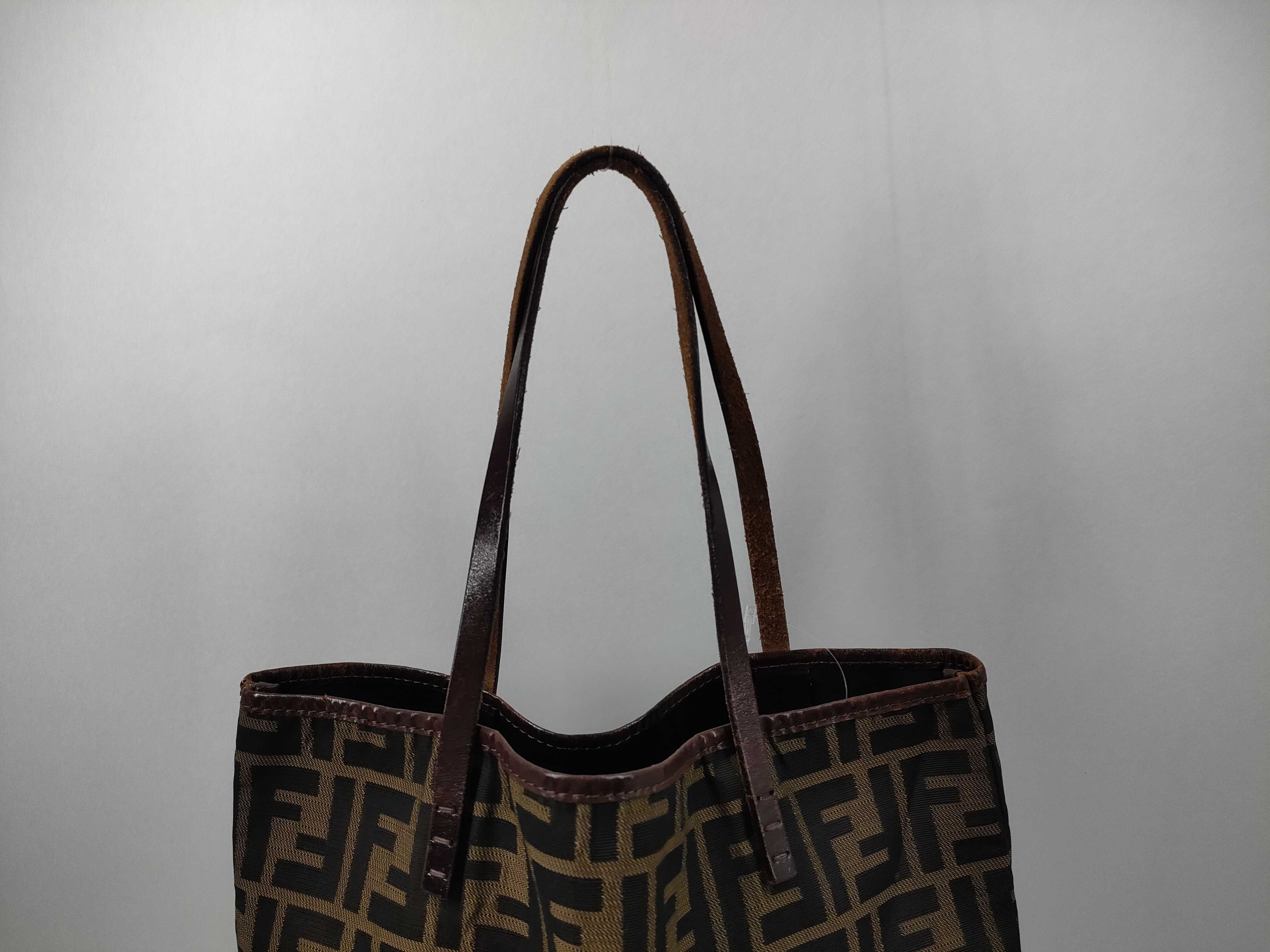 【水曜終了】(10230_0319)FENDI ズッカ柄 ズッカ キャンバストートバッグ トートバッグ