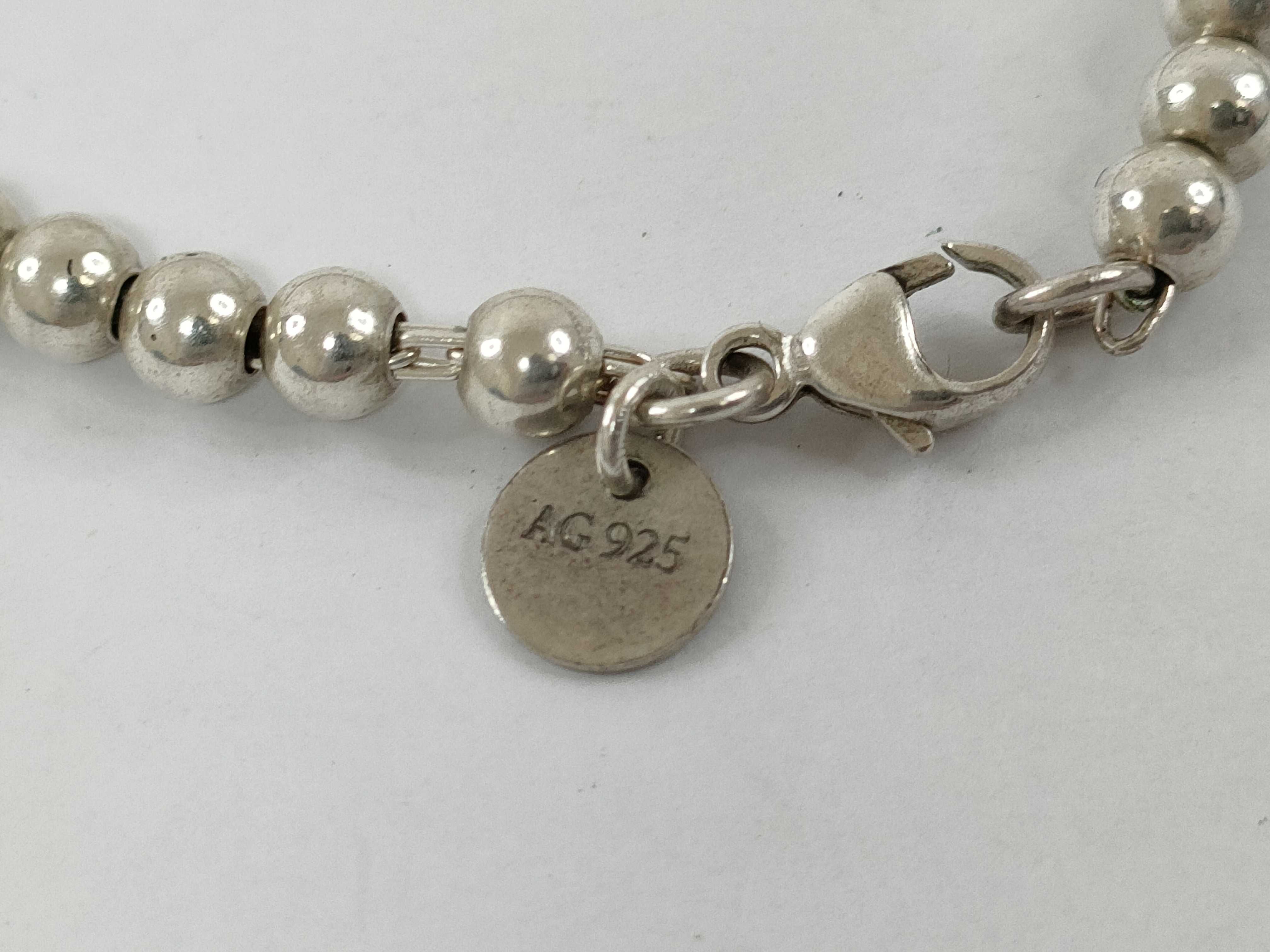 【水曜終了】(10221_0445)Tiffany&Co. ボールチェーン ハートブレスレット ブレスレット・バングル
