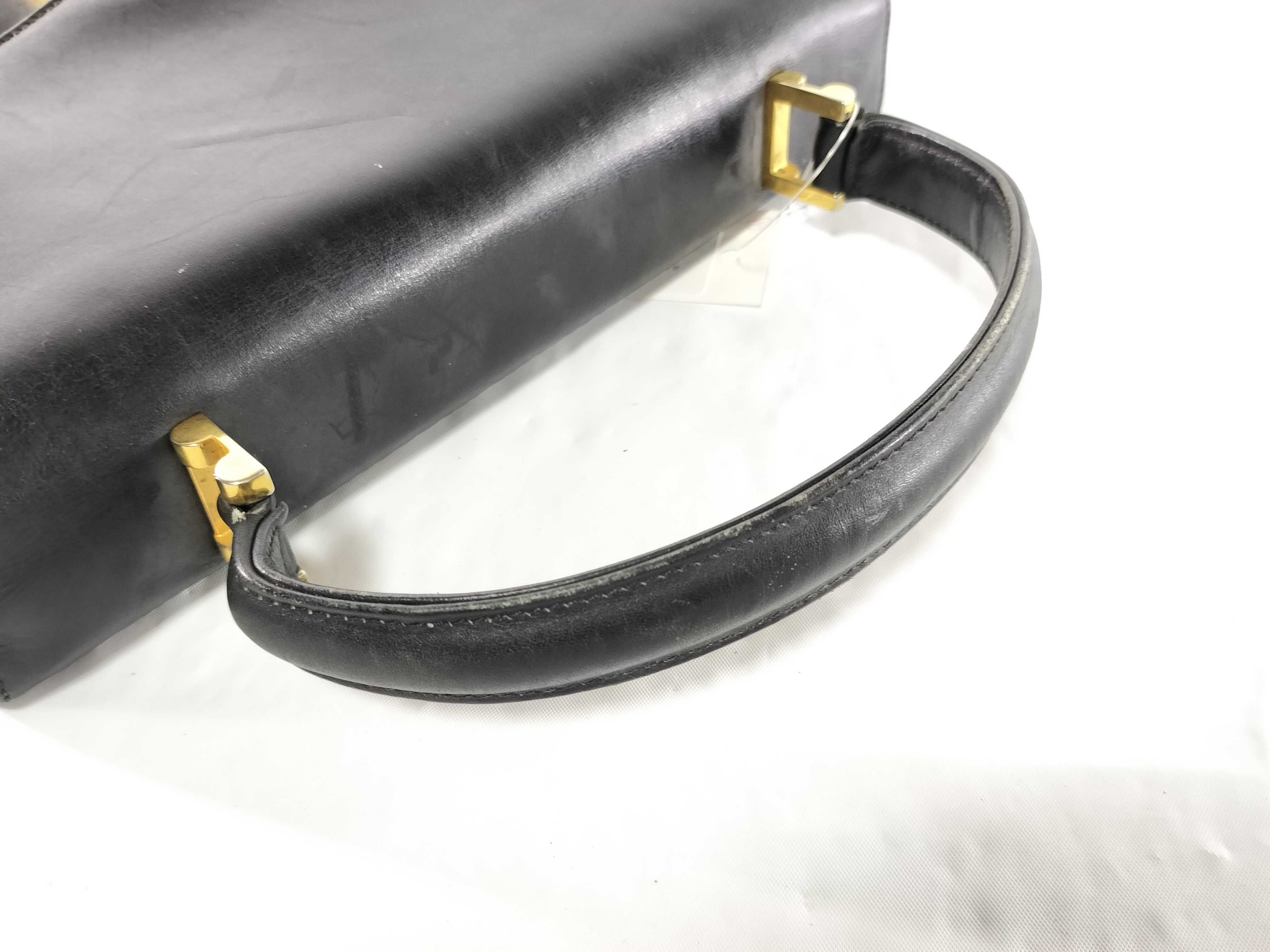 【水曜終了】(10220_0377)Tiffany&Co. T金具 ブラック ハンドバッグ ハンドバッグ