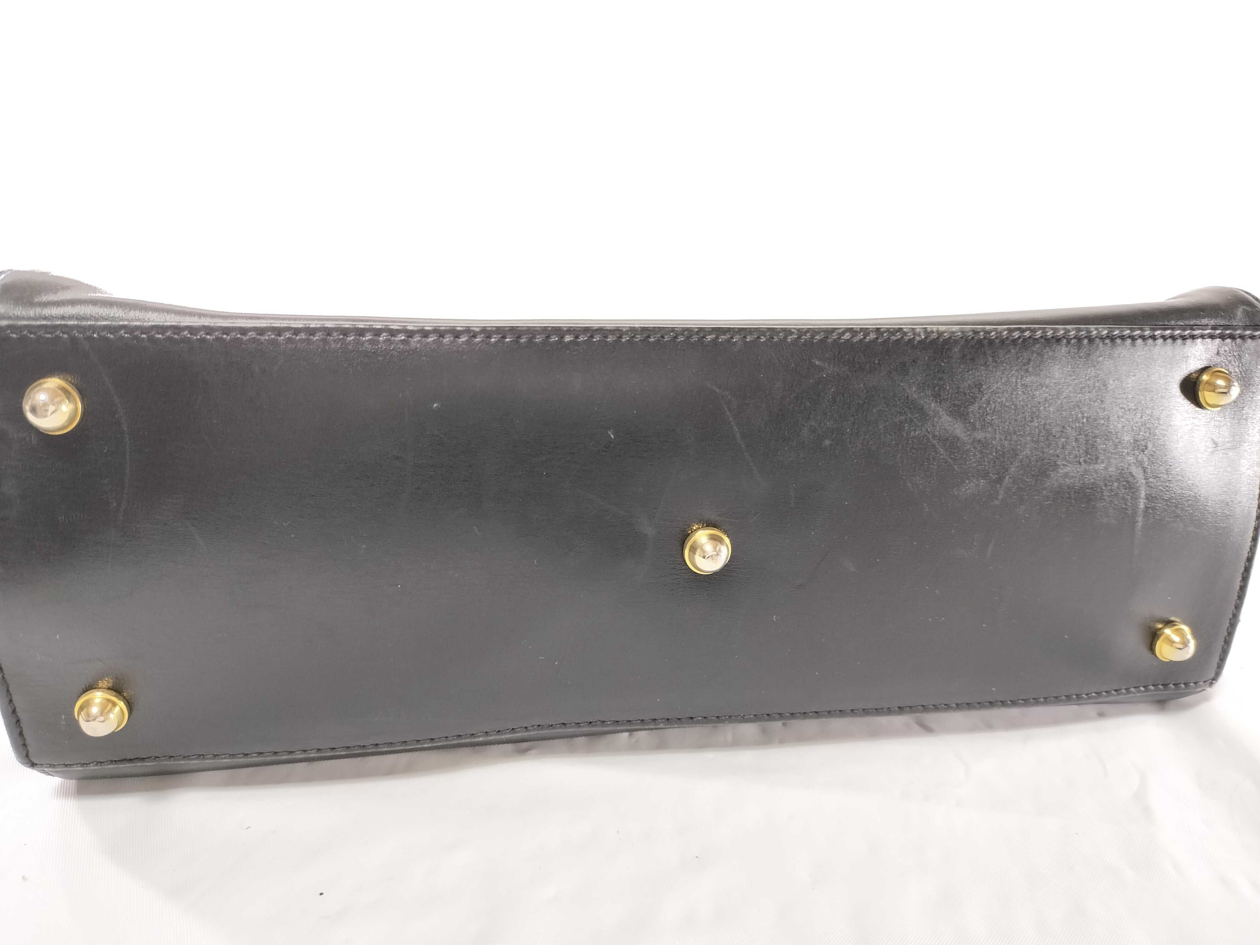 【水曜終了】(10220_0377)Tiffany&Co. T金具 ブラック ハンドバッグ ハンドバッグ