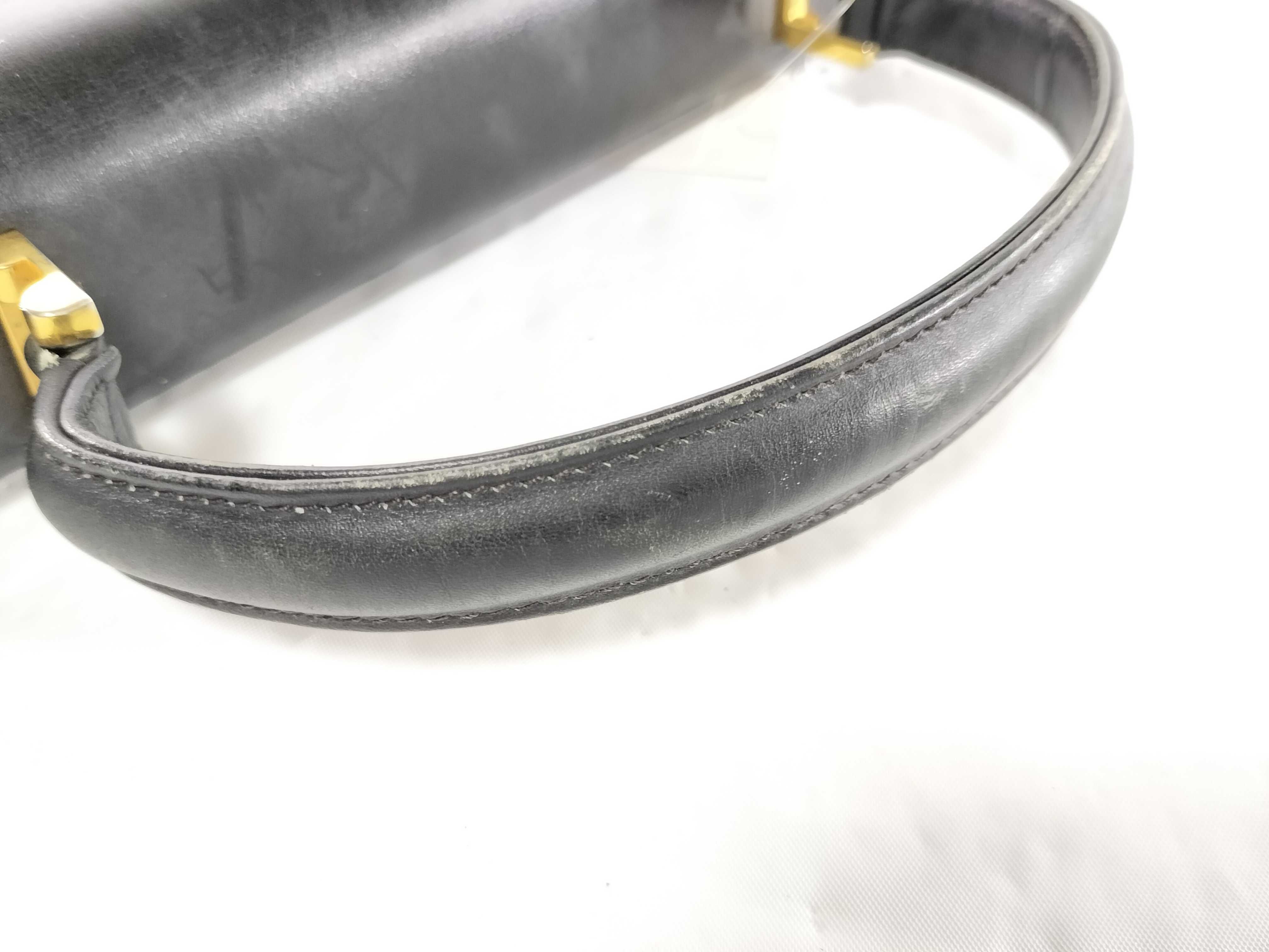 【水曜終了】(10220_0377)Tiffany&Co. T金具 ブラック ハンドバッグ ハンドバッグ