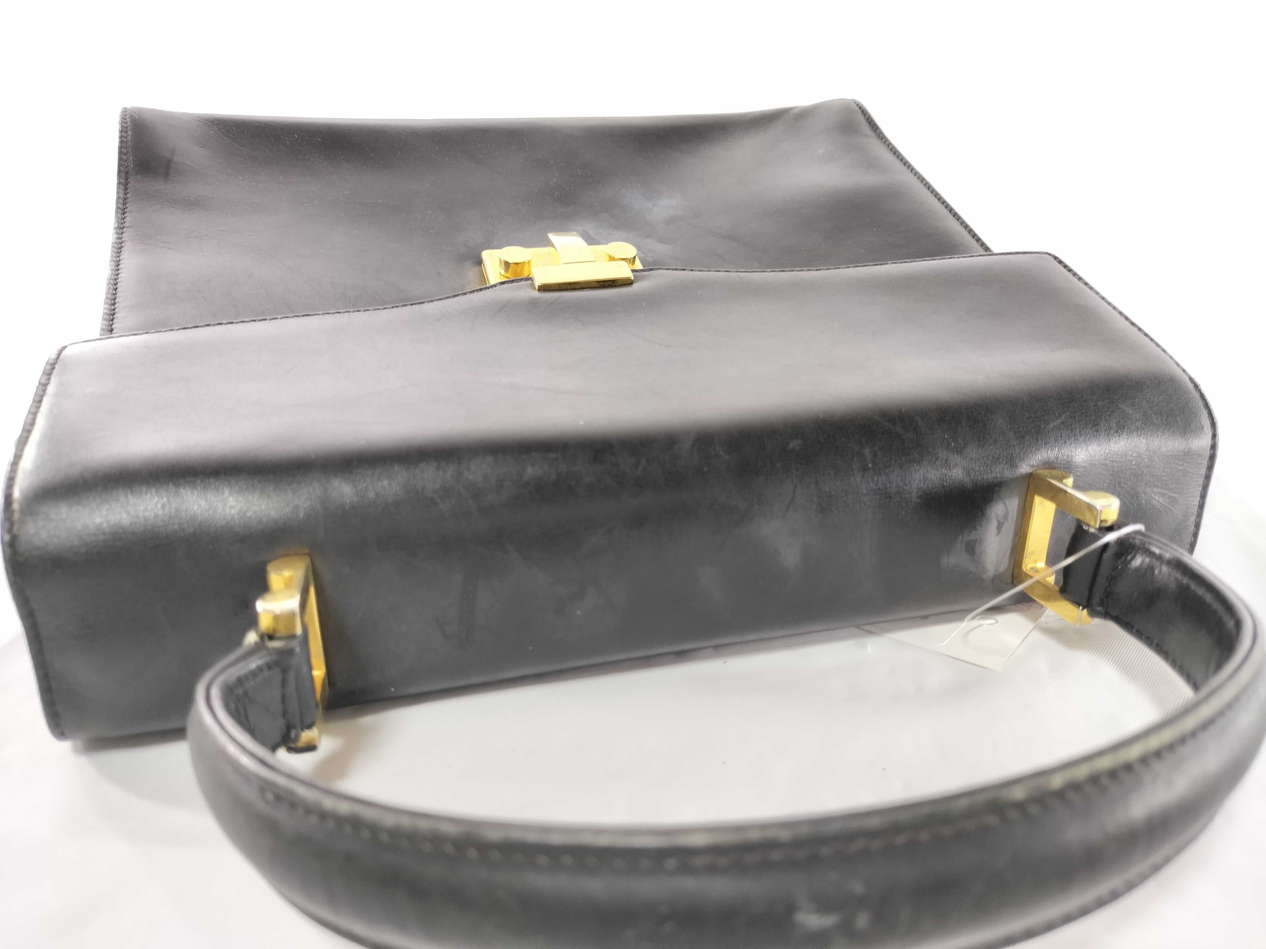 【水曜終了】(10220_0377)Tiffany&Co. T金具 ブラック ハンドバッグ ハンドバッグ