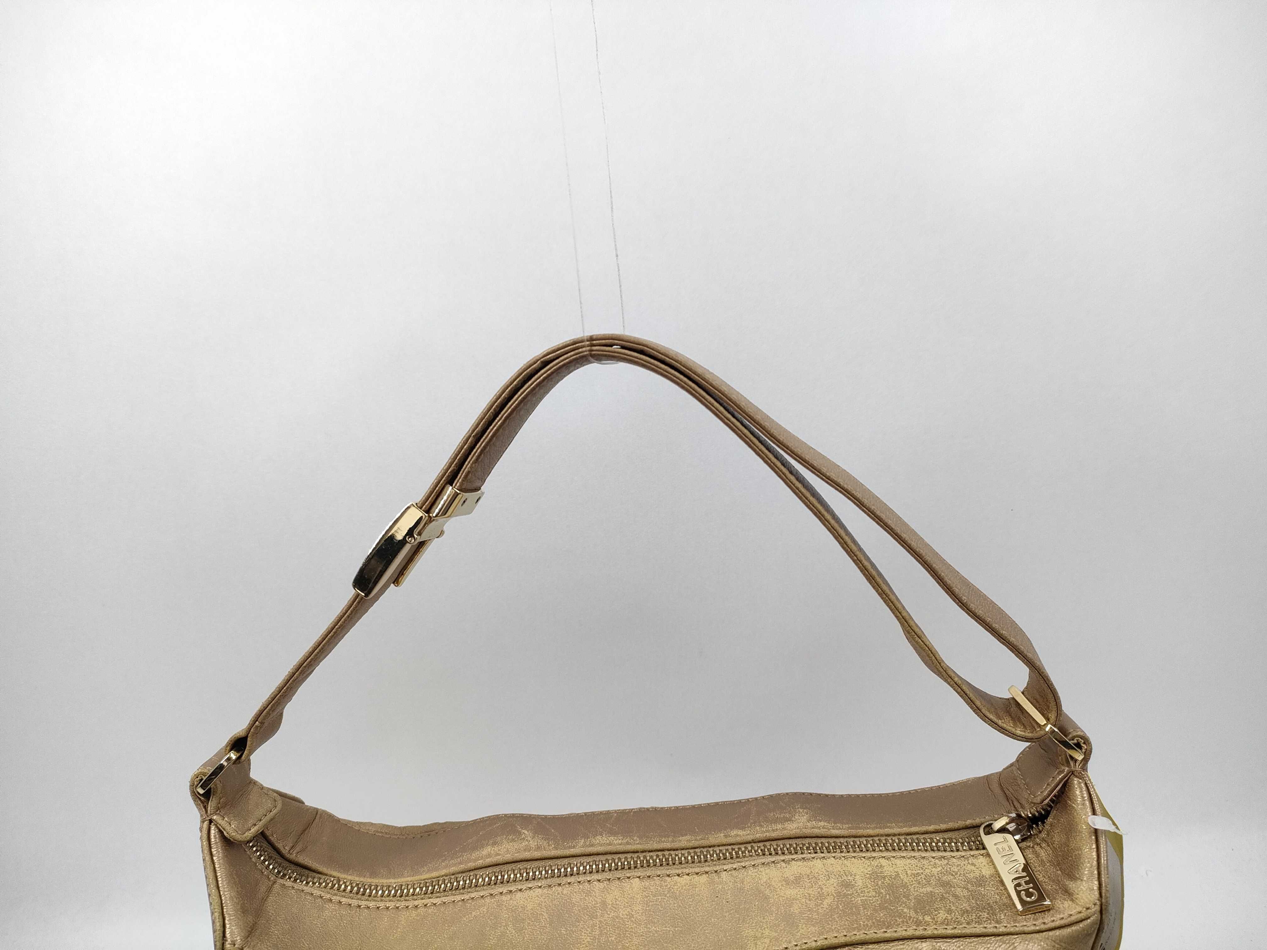【水曜終了】(10228_0108)CHANEL チョコバー デカココマーク ワンショル ベージュ ショルダーバッグ