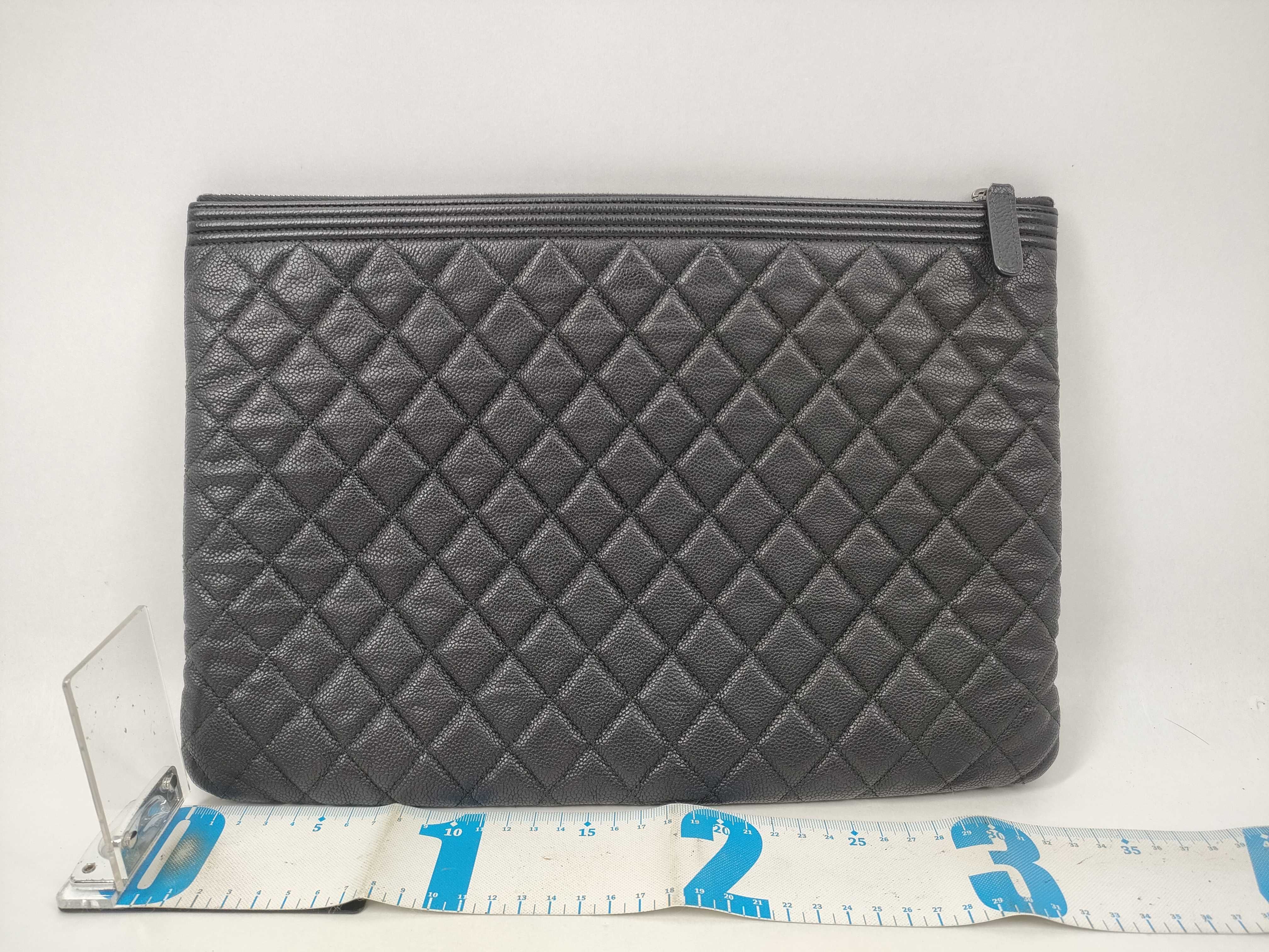 【水曜終了】(10228_0015)CHANEL キャビアスキン ボーイシャネル クラッチバッグ クラッチバッグ