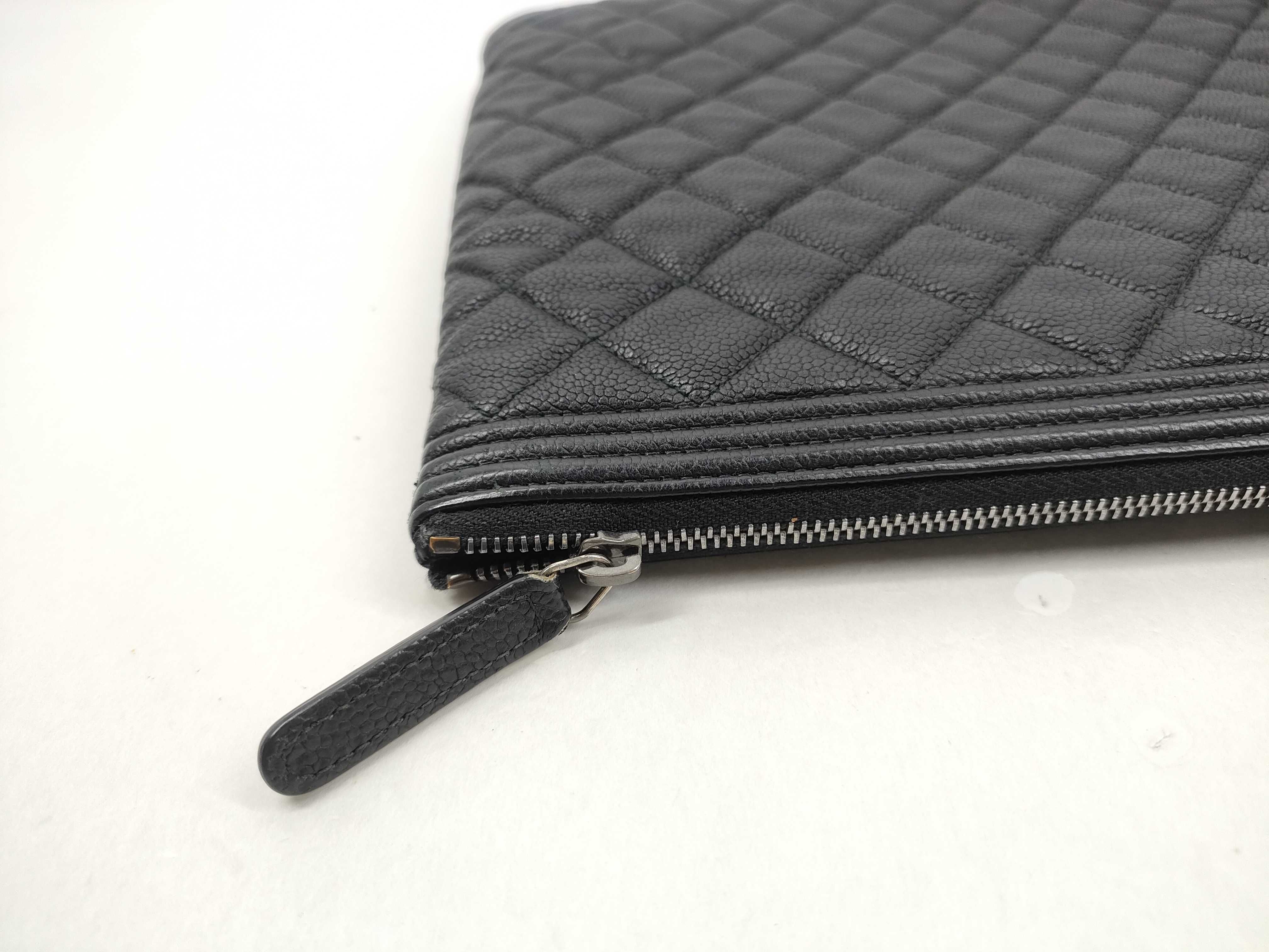 【水曜終了】(10228_0015)CHANEL キャビアスキン ボーイシャネル クラッチバッグ クラッチバッグ