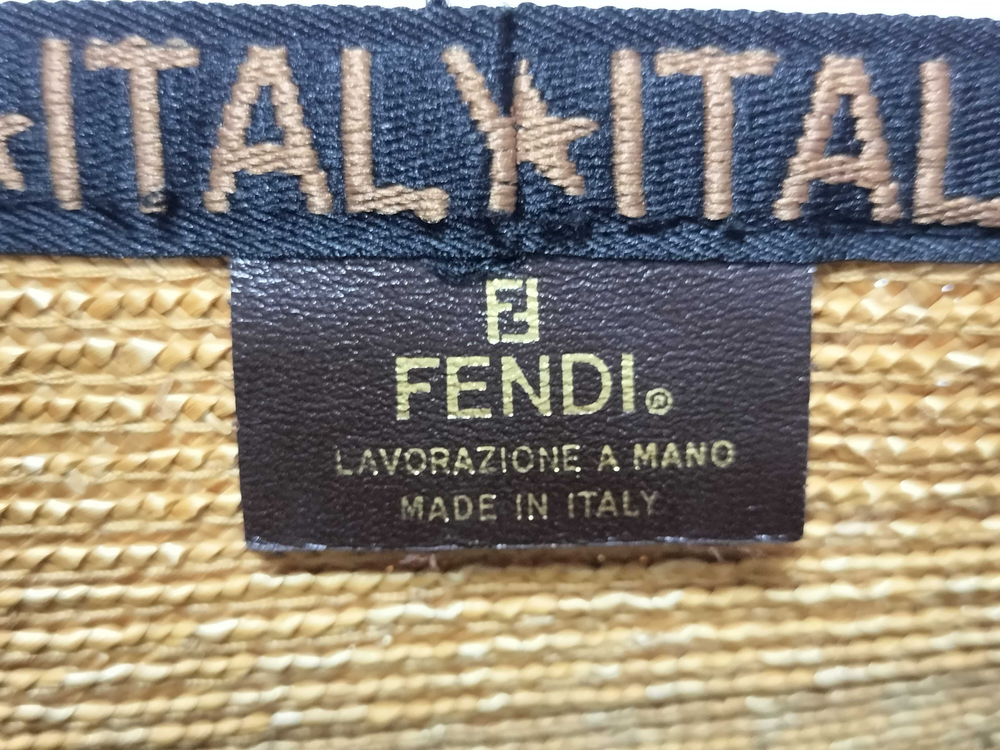 【水曜終了】(10230_0320)FENDI ストロー ロゴ トート トートバッグ