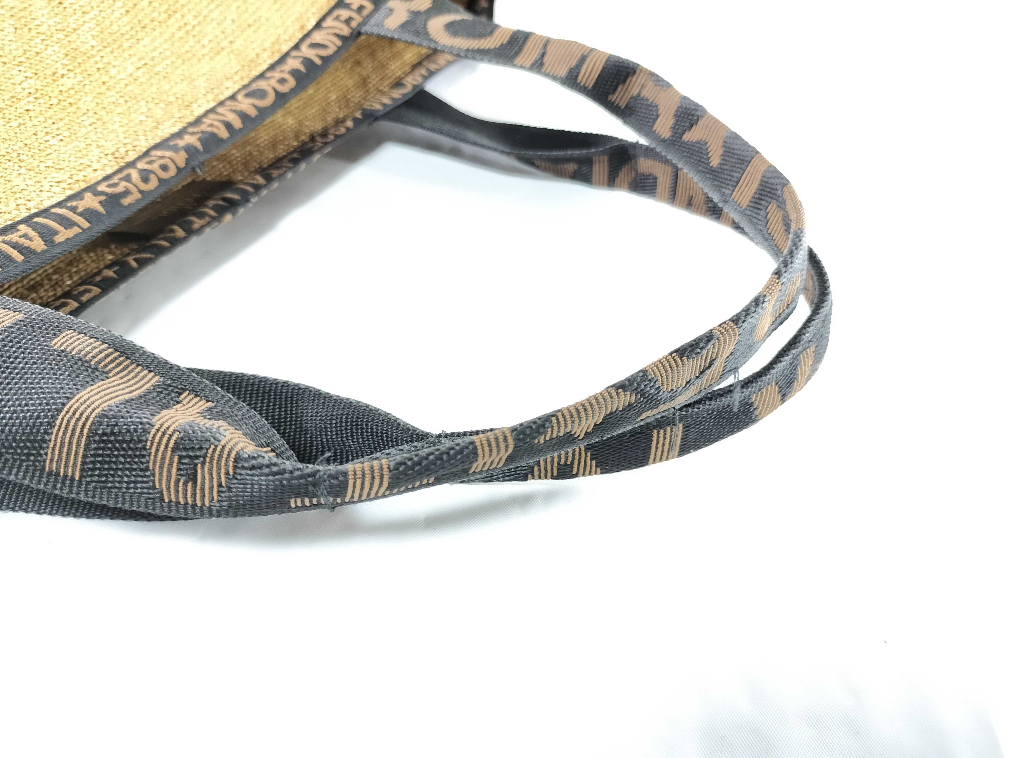 【水曜終了】(10230_0320)FENDI ストロー ロゴ トート トートバッグ