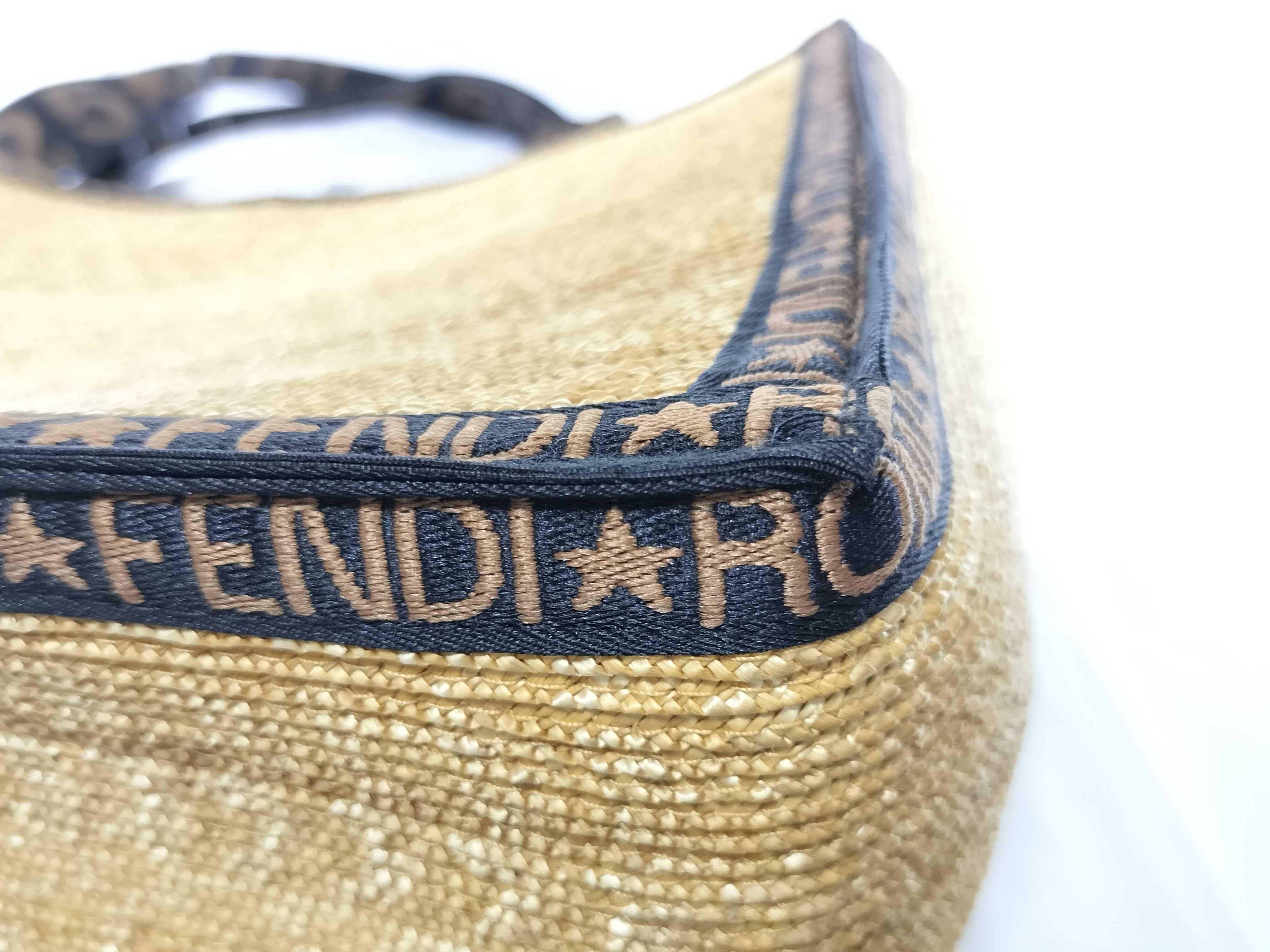 【水曜終了】(10230_0320)FENDI ストロー ロゴ トート トートバッグ