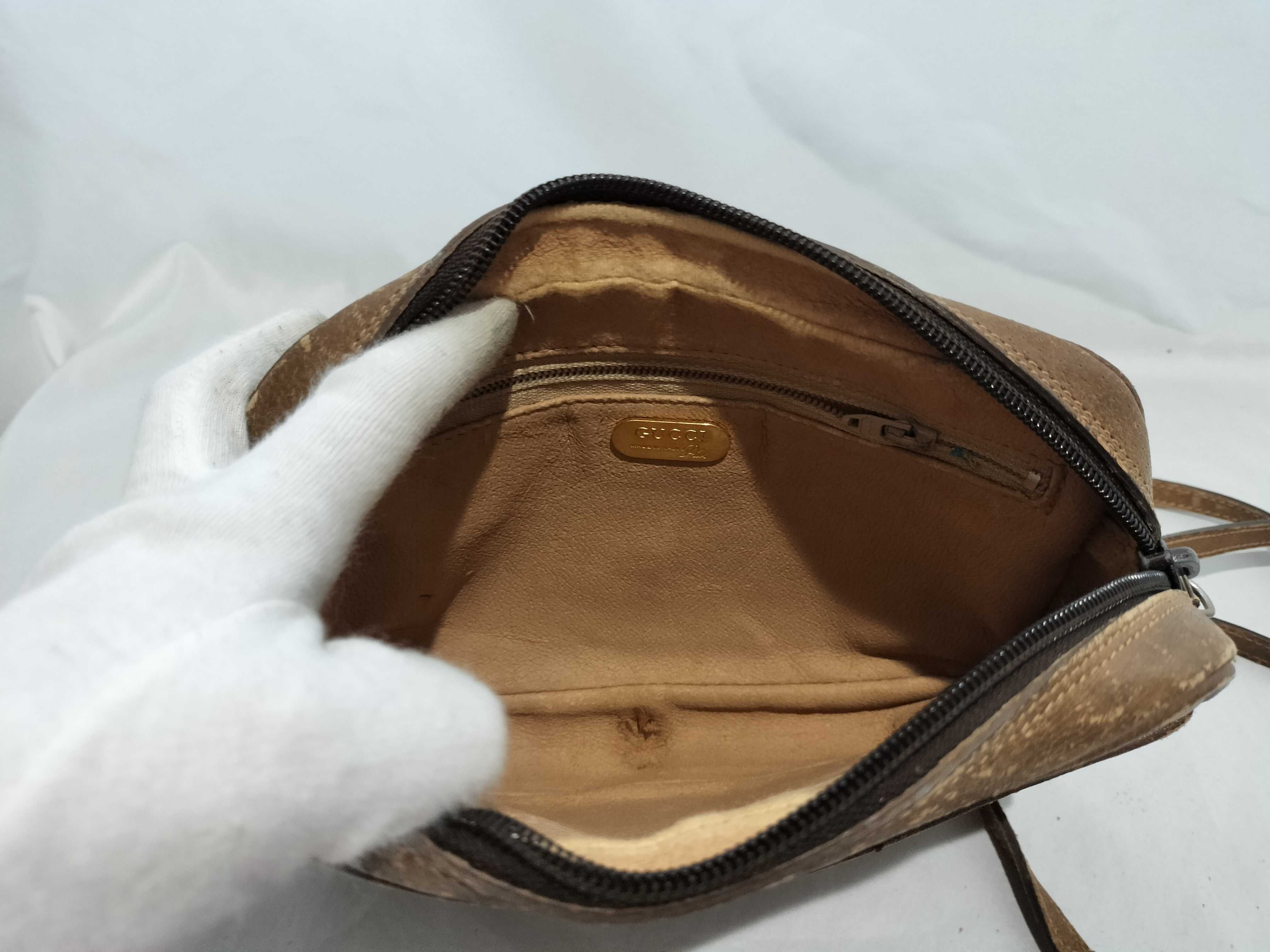 【水曜終了】(10230_0027)GUCCI ヴィンテージ グッチプラス PVC セカンドバッグ ショルダーバッグ
