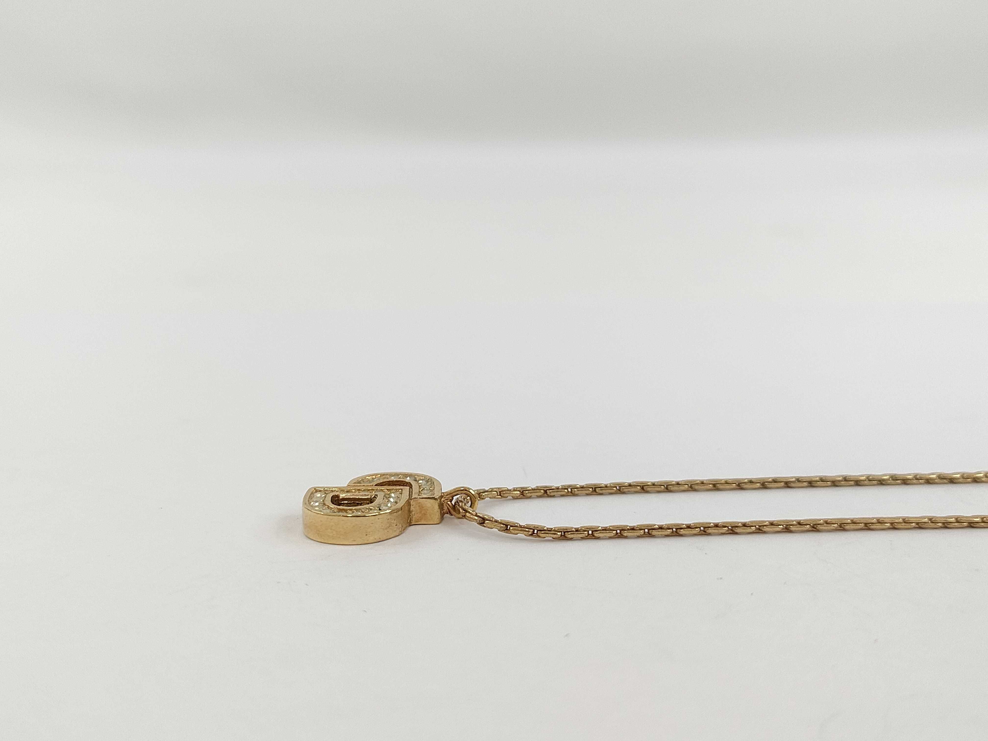 【水曜終了】(10221_0714)Dior クリスチャンディオール ネックレス CDロゴ ネックレス