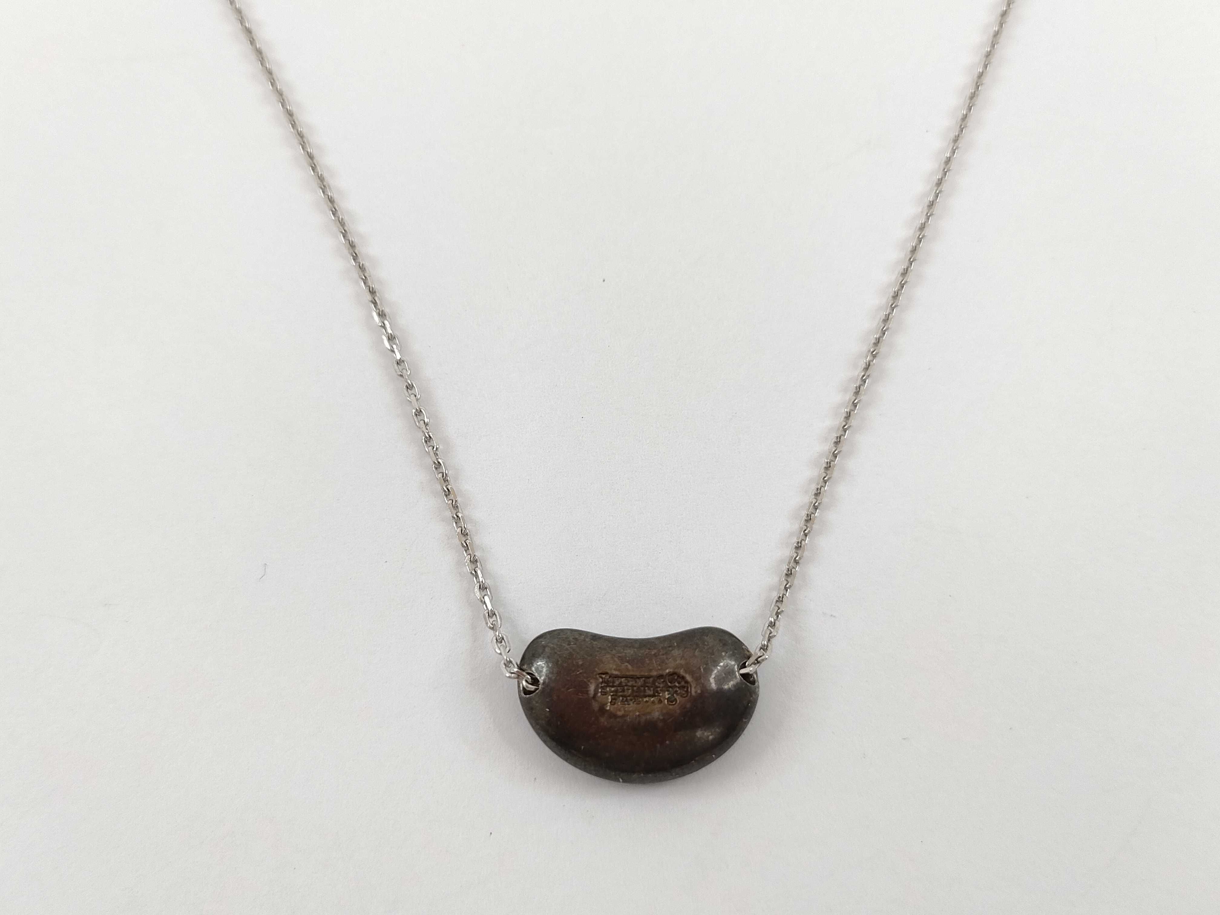 【水曜終了】(10221_0470)▼Tiffany&Co. ビーン ネックレス PT850 11.4g ネックレス