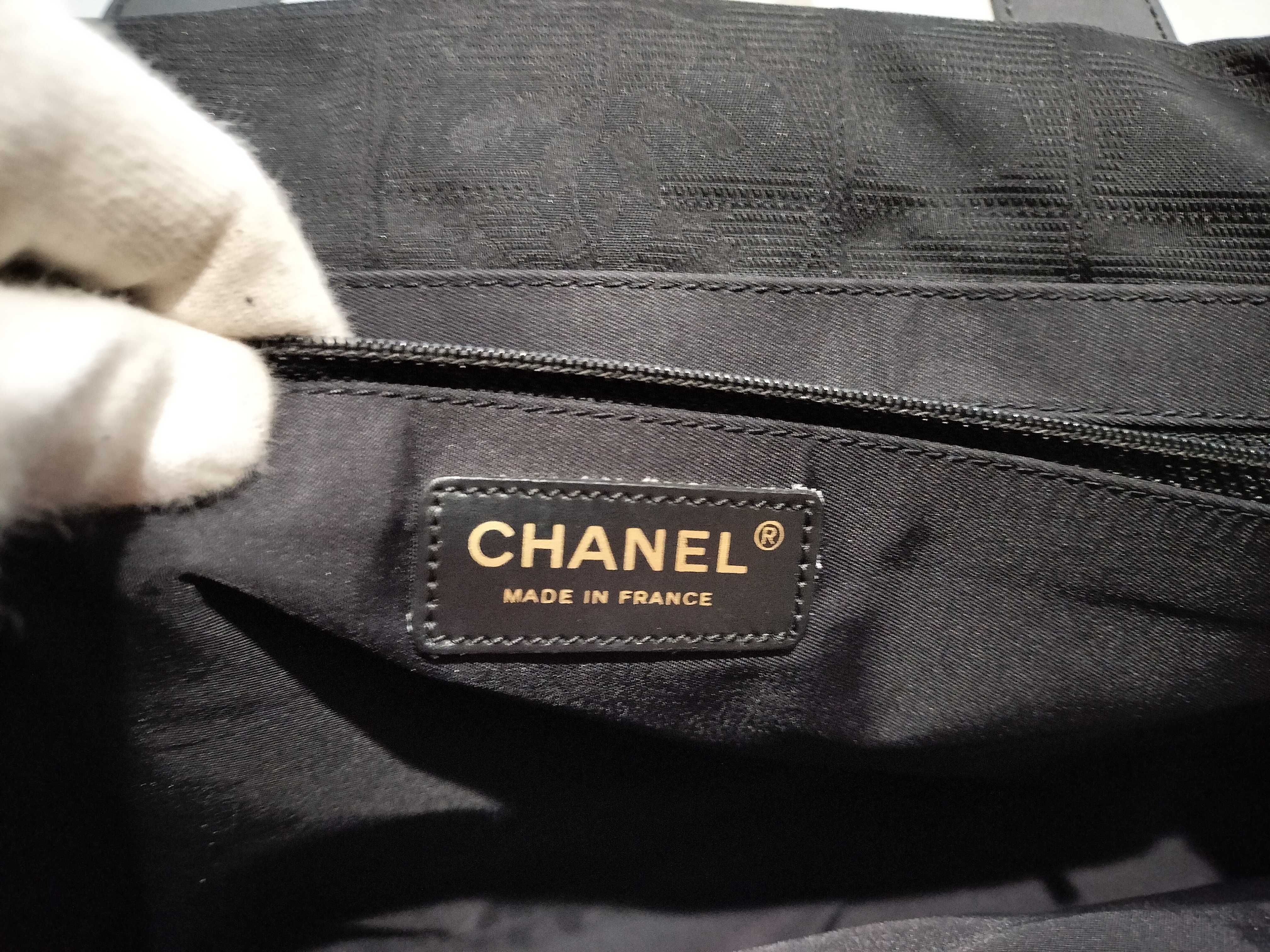 【水曜終了】(10228_0109)CHANEL ニュートラベルライン ニュートラ/ハント/ブラック トートバッグ