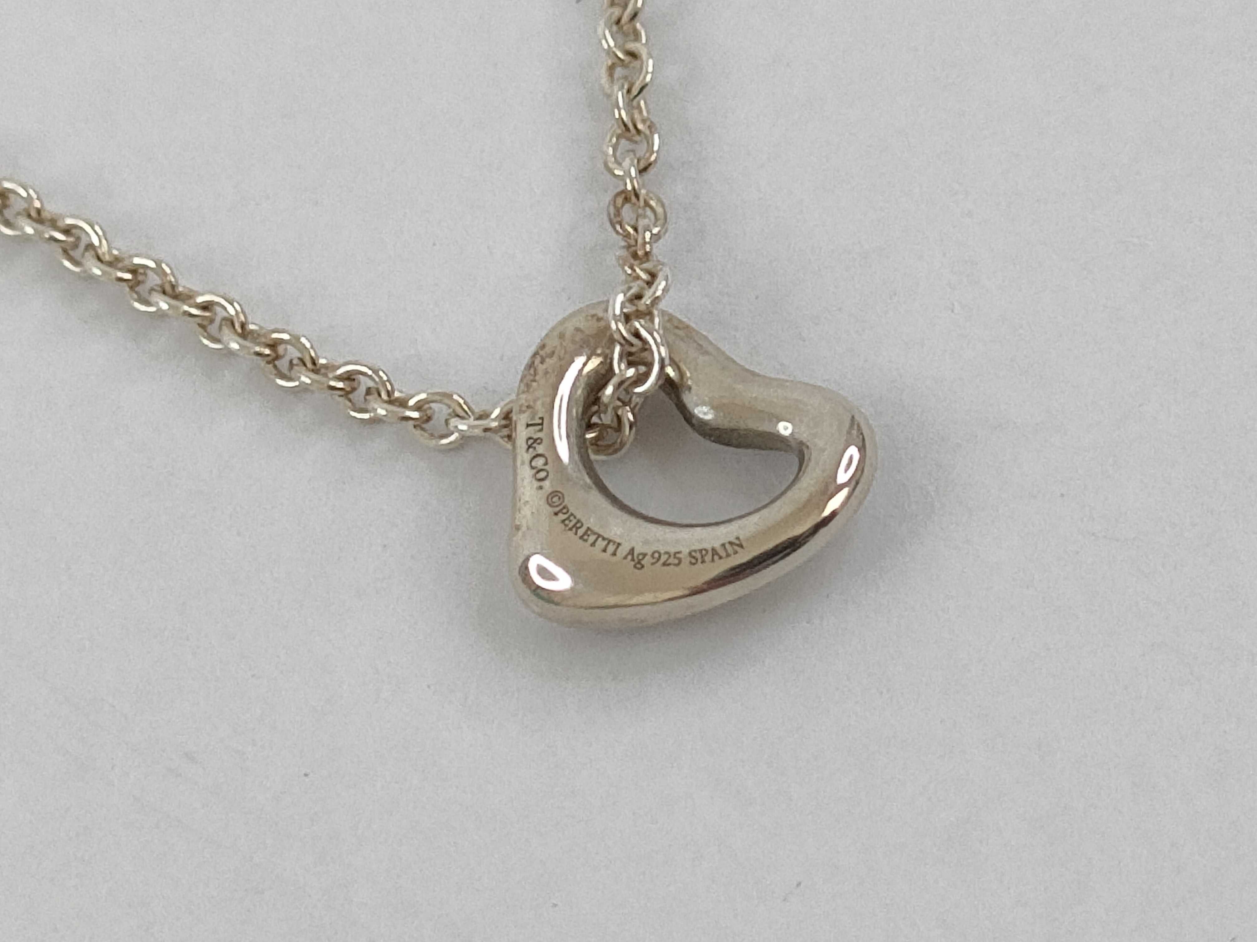 【水曜終了】(10221_0318)Tiffany&Co. オープンハート ミニオープンハート SV925 1.7g ネックレス
