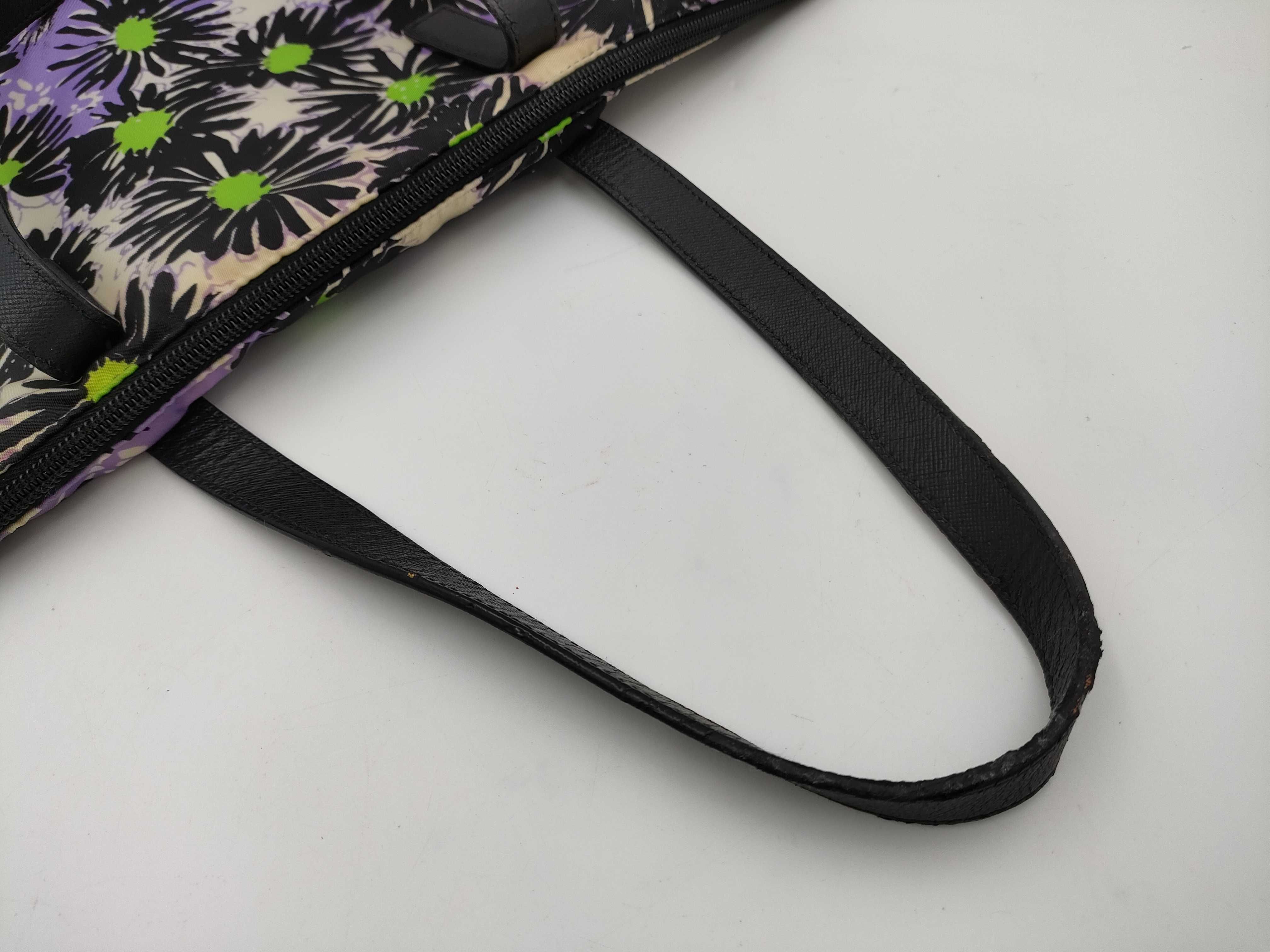 【水曜終了】(10230_0309)PRADA ナイロン 花柄/B4696F/トート トートバッグ