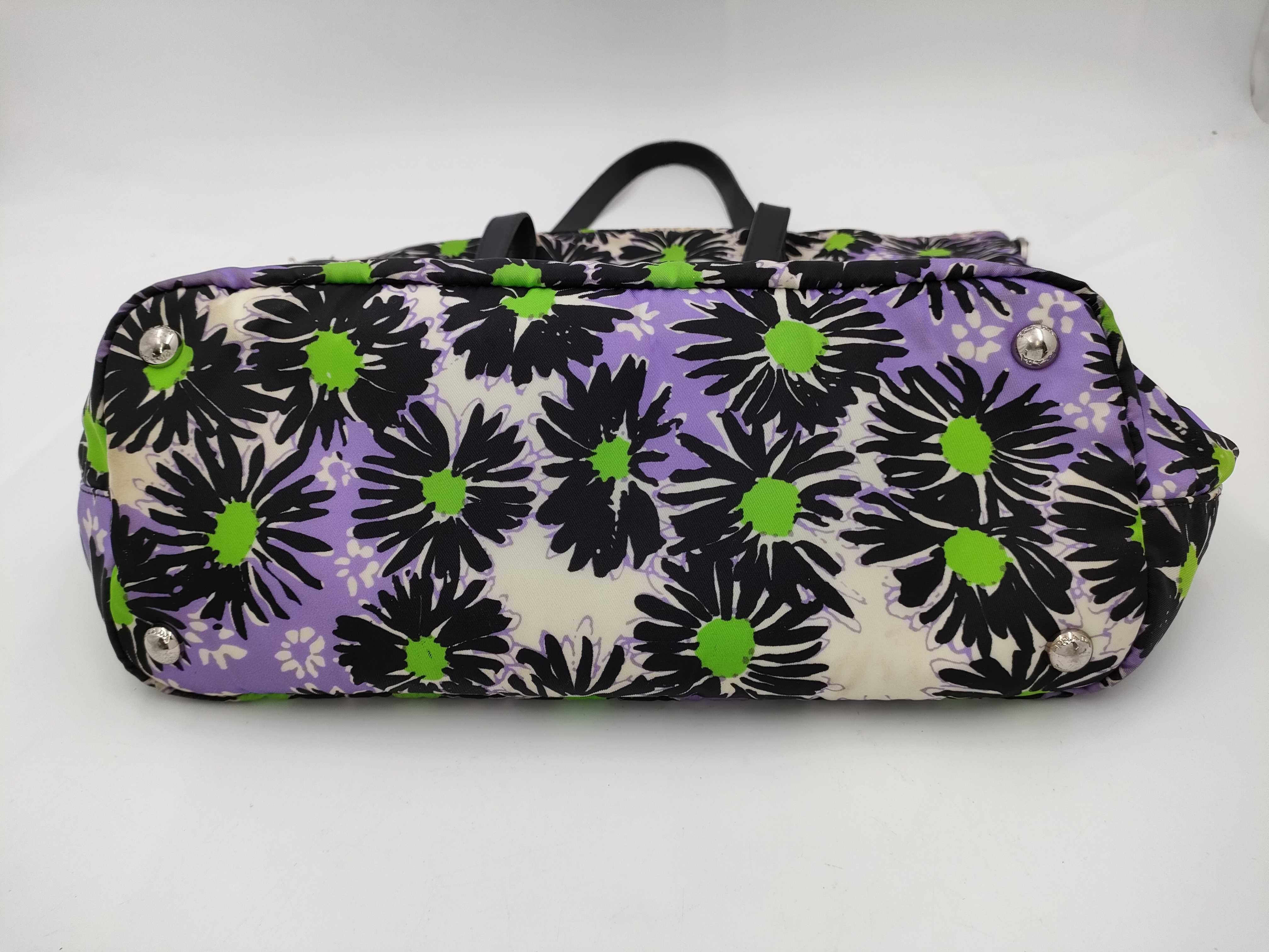 【水曜終了】(10230_0309)PRADA ナイロン 花柄/B4696F/トート トートバッグ