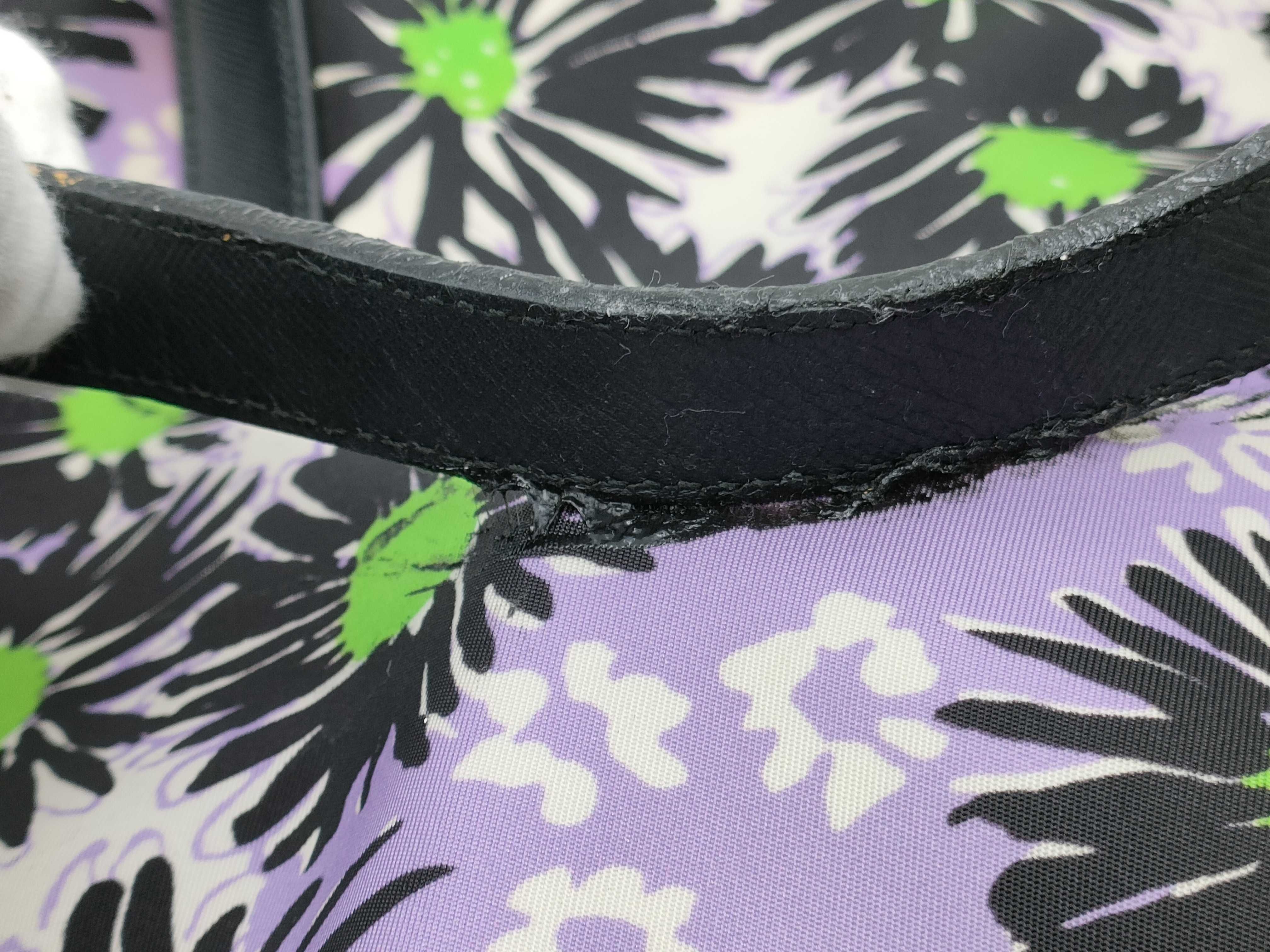 【水曜終了】(10230_0309)PRADA ナイロン 花柄/B4696F/トート トートバッグ