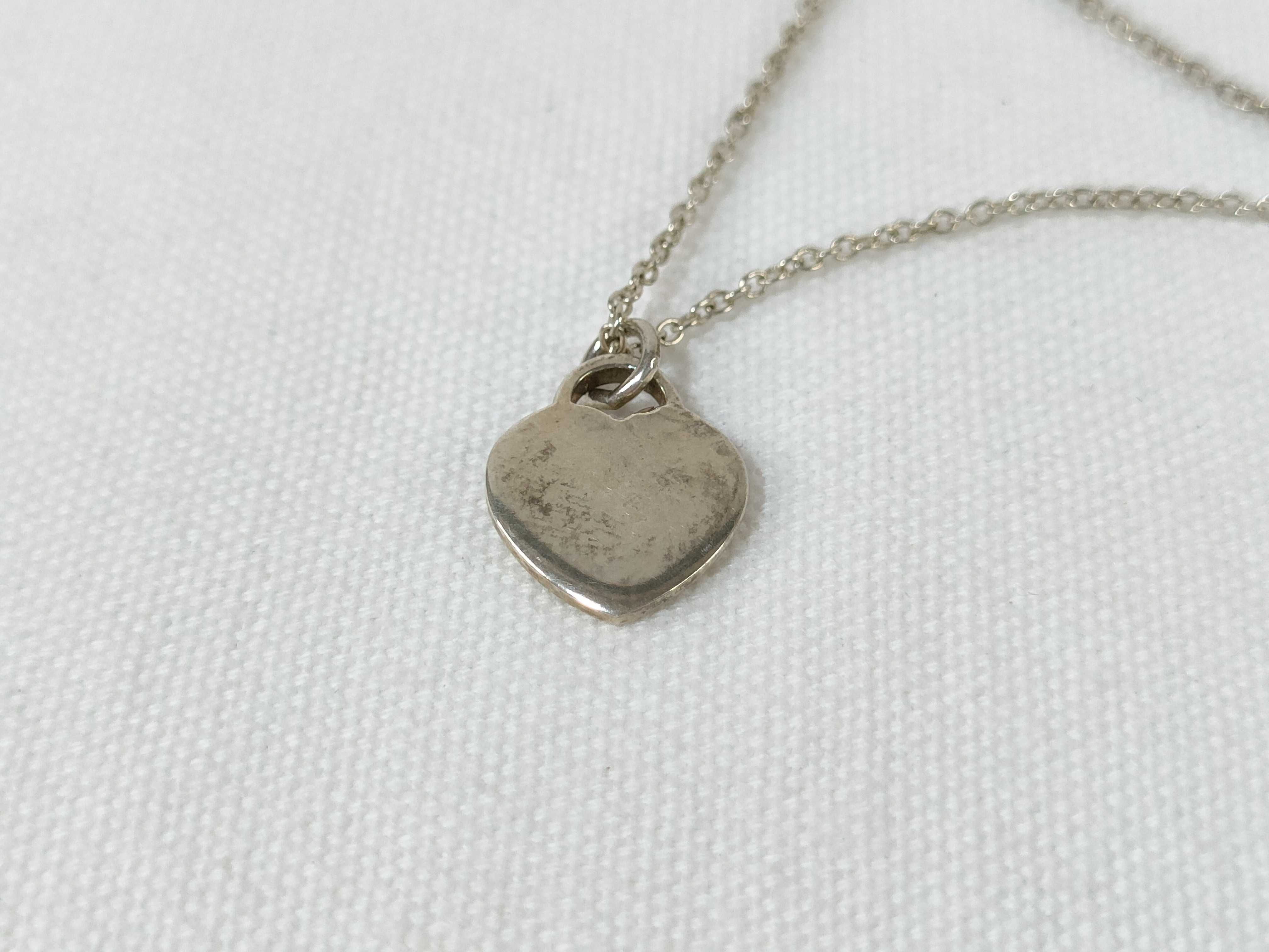 【水曜終了】(10221_0324)▼Tiffany&Co. ダブル ハートプレート ネックレス SV925 SV925 2.9g ネックレス
