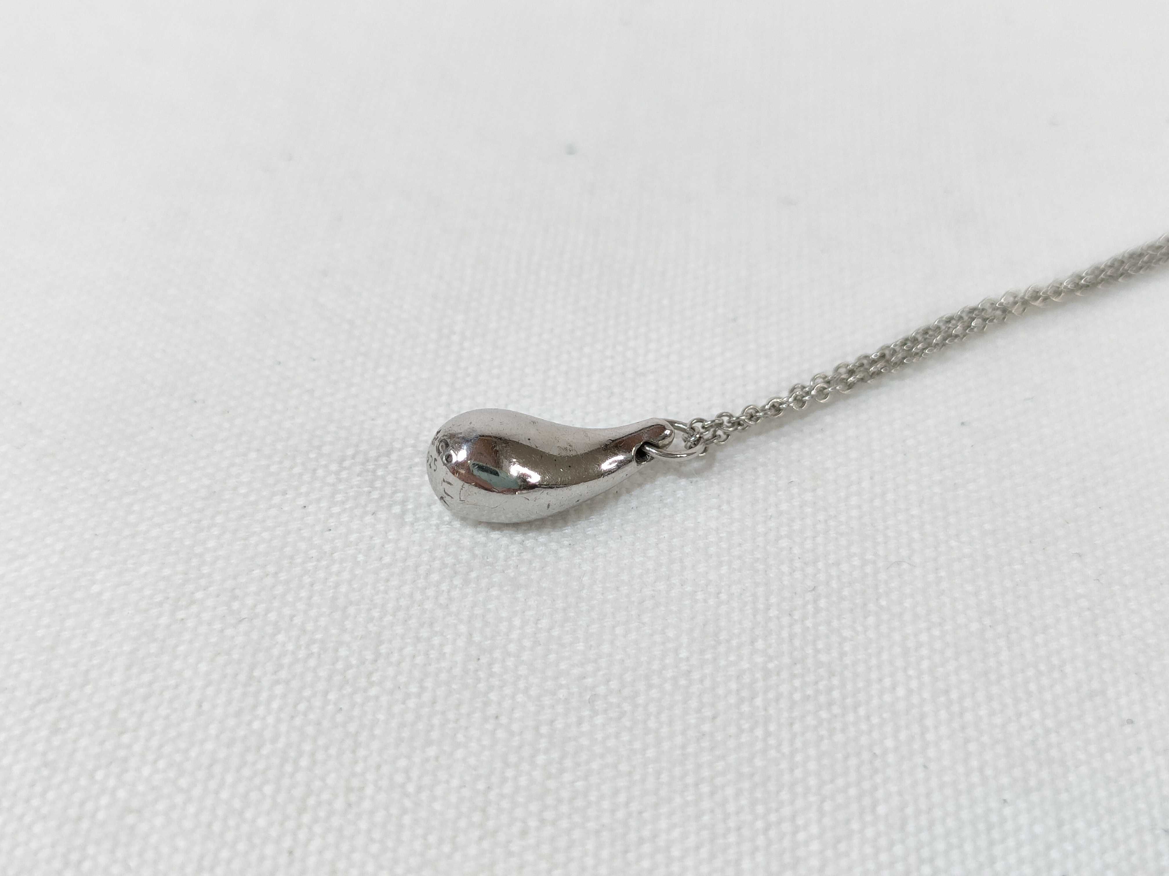 【水曜終了】(10221_0313)Tiffany&Co. ティアドロップ 925 ネックレス