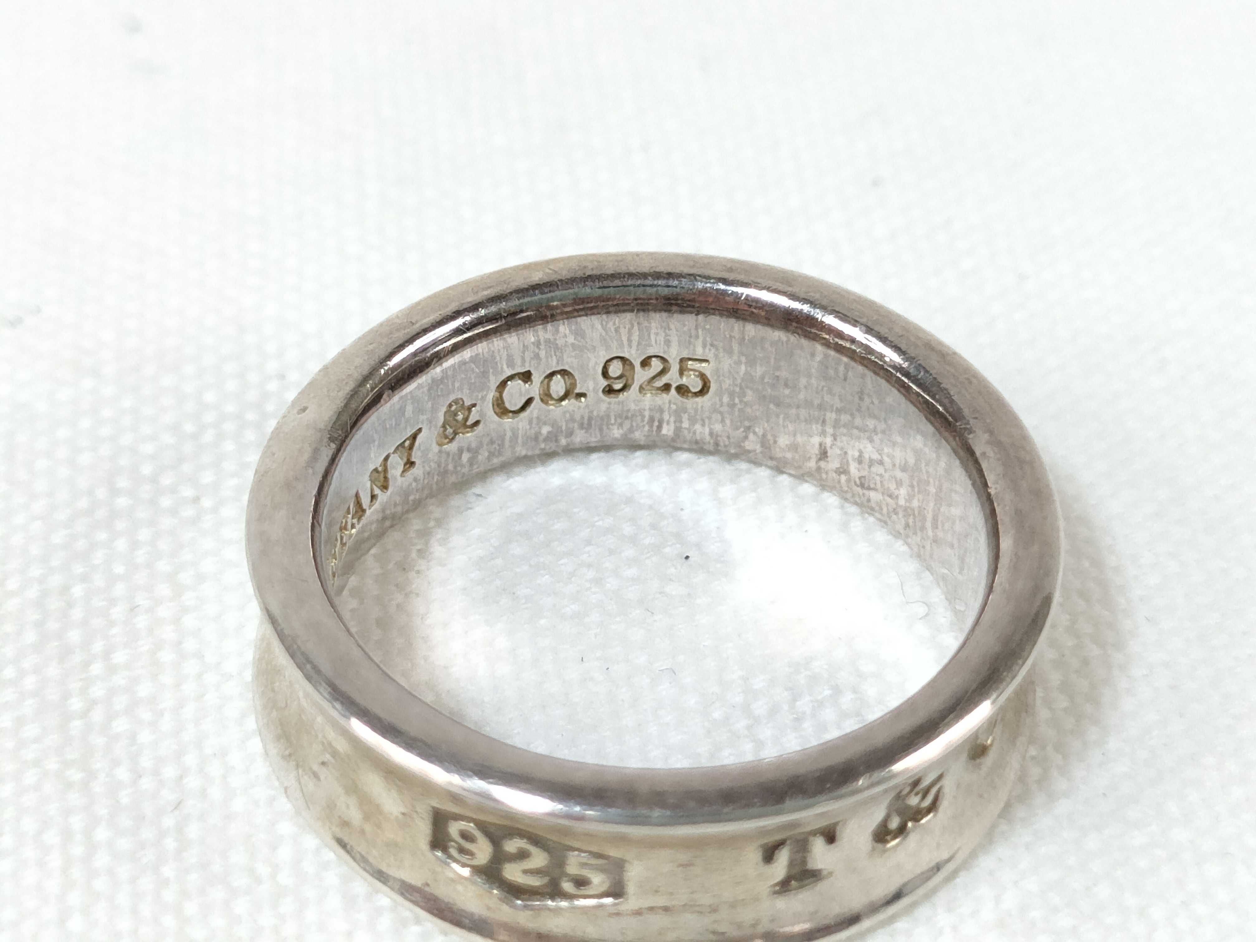 【水曜終了】(10221_0378)Tiffany&Co. 1837 ナローリング 925 SV925 7.0g リング