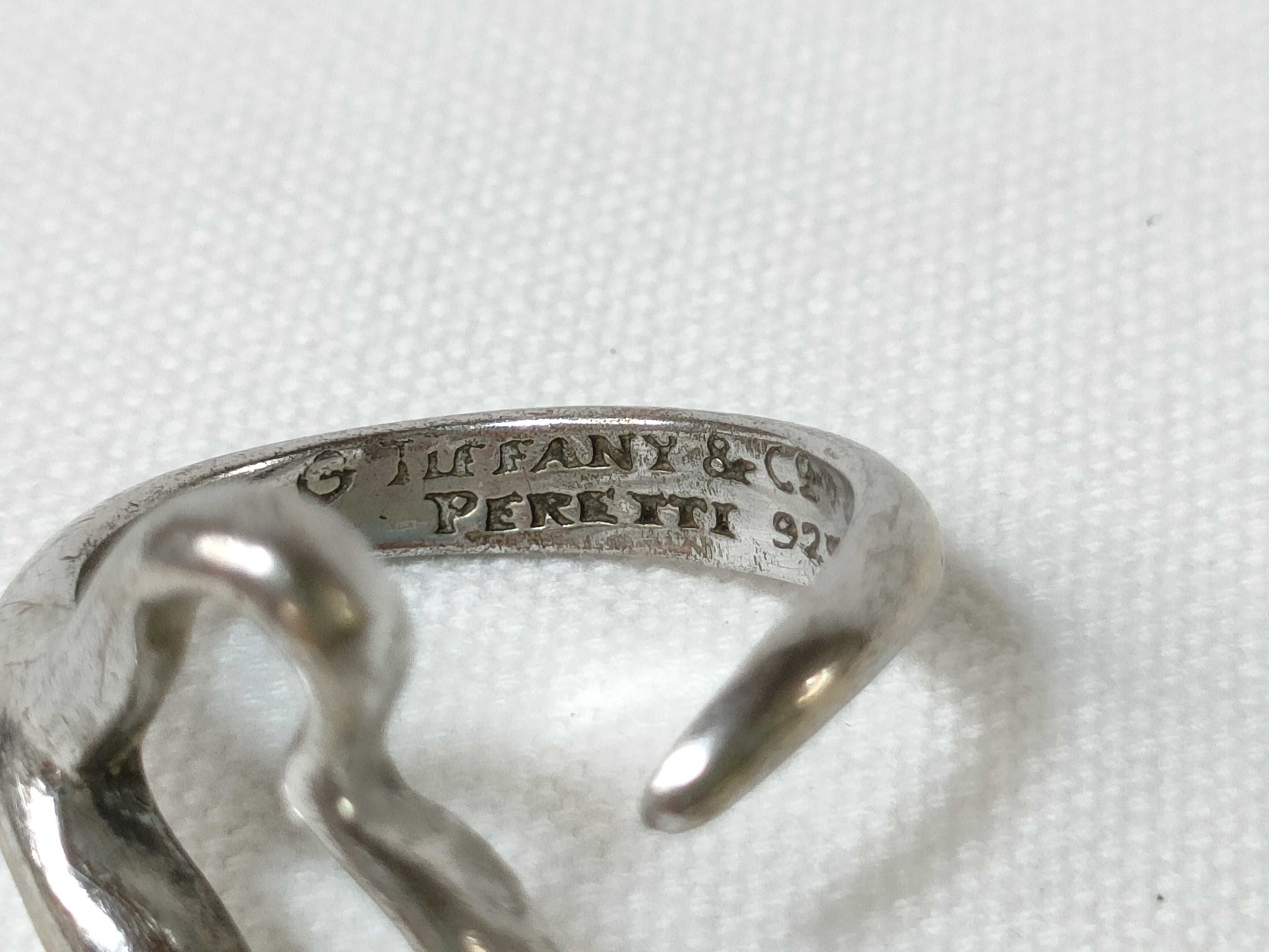 【水曜終了】(10221_0379)Tiffany&Co. オープンハート リング SV925 4.4g リング