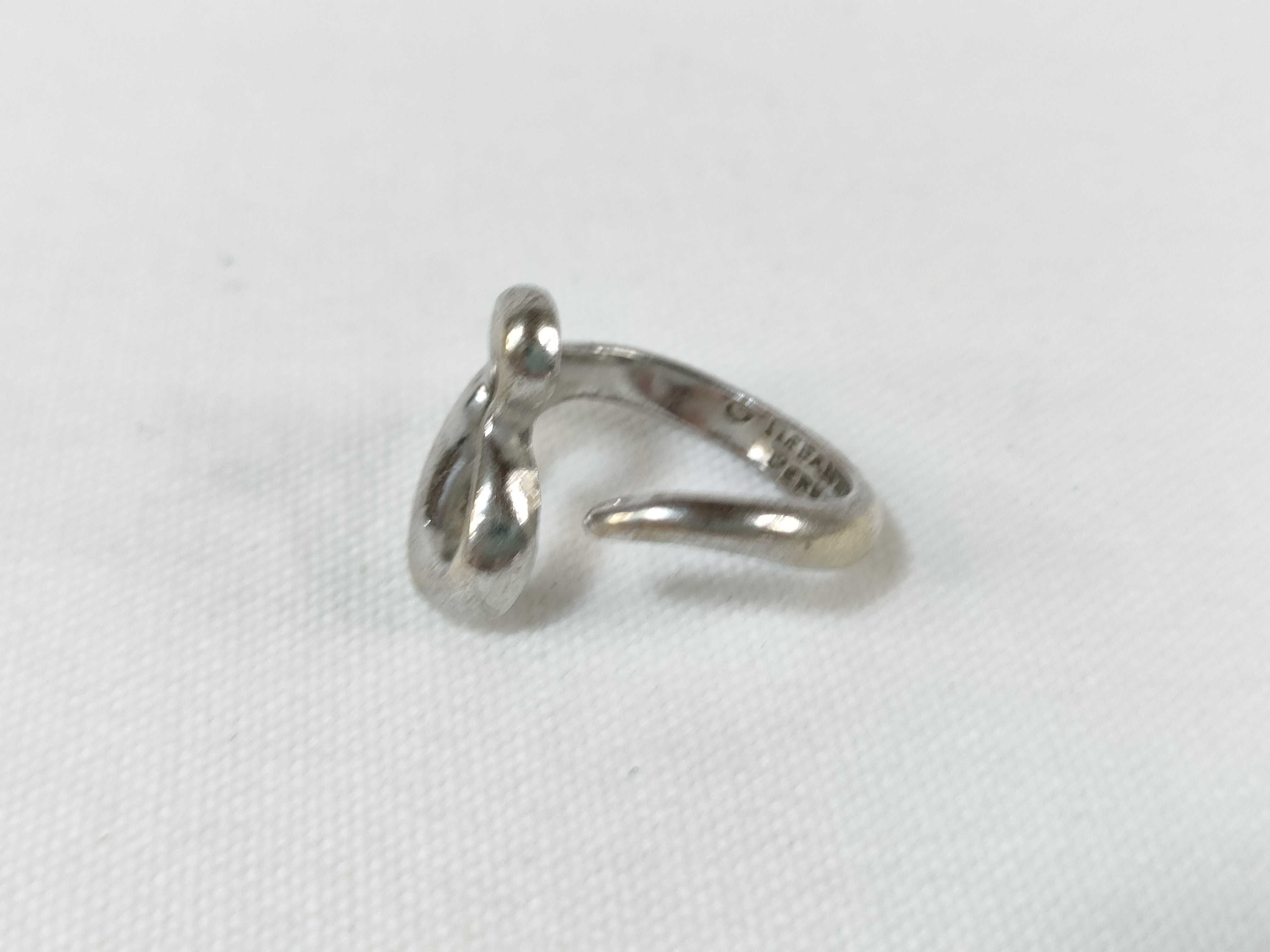 【水曜終了】(10221_0379)Tiffany&Co. オープンハート リング SV925 4.4g リング