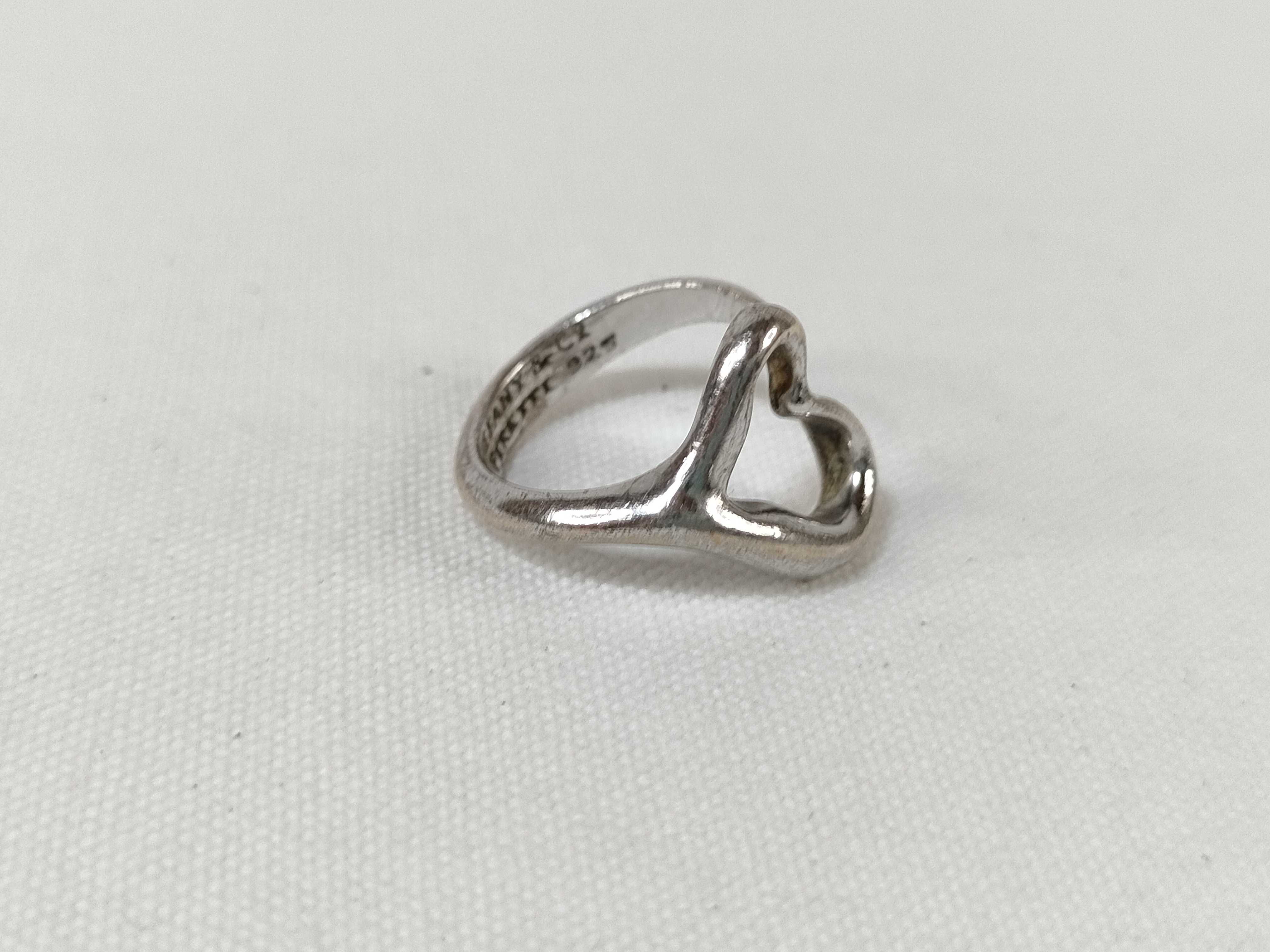 【水曜終了】(10221_0379)Tiffany&Co. オープンハート リング SV925 4.4g リング