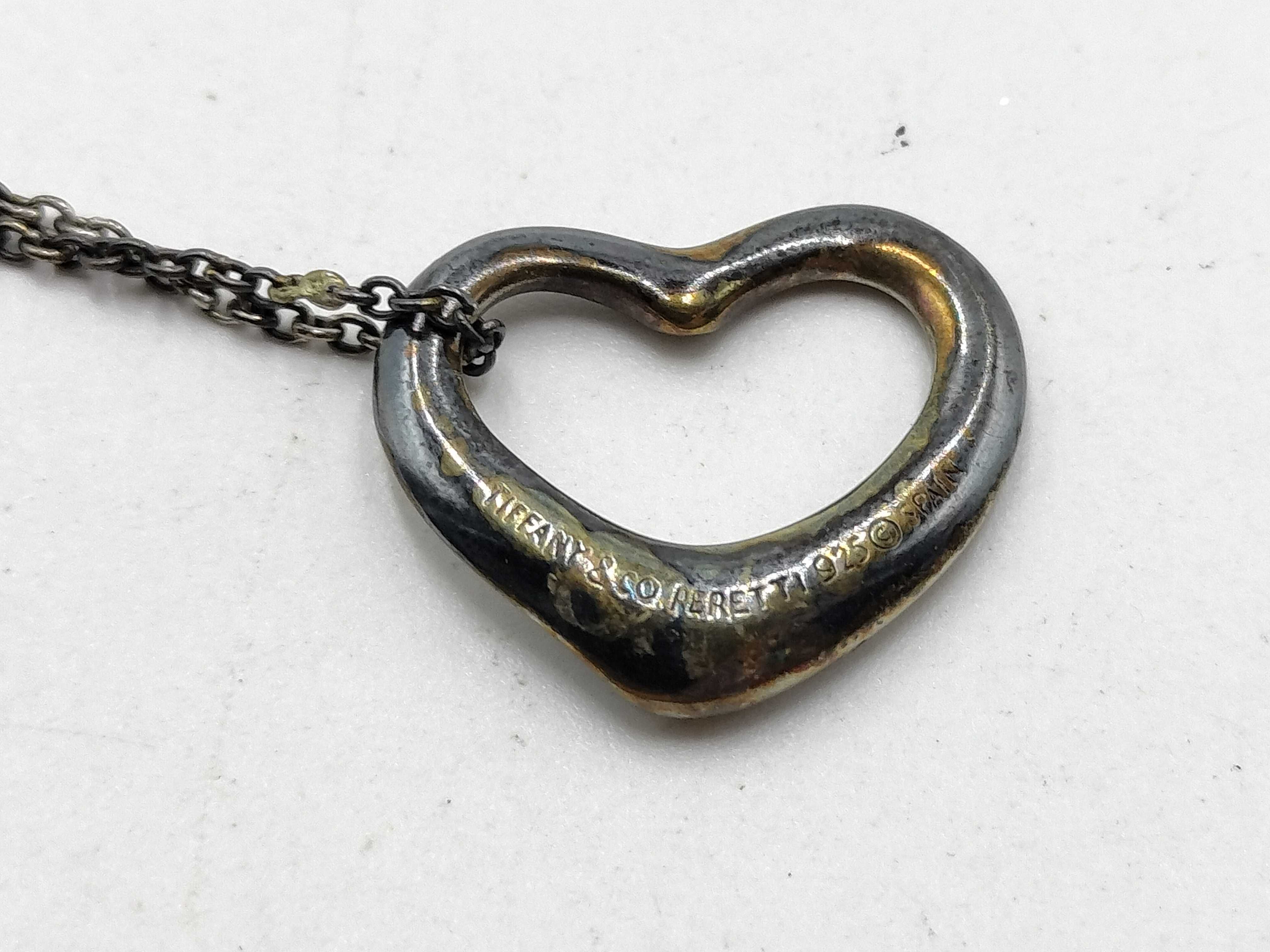 【水曜終了】(10221_0490)Tiffany&Co. オープンハートネックレス S V925 ネックレス