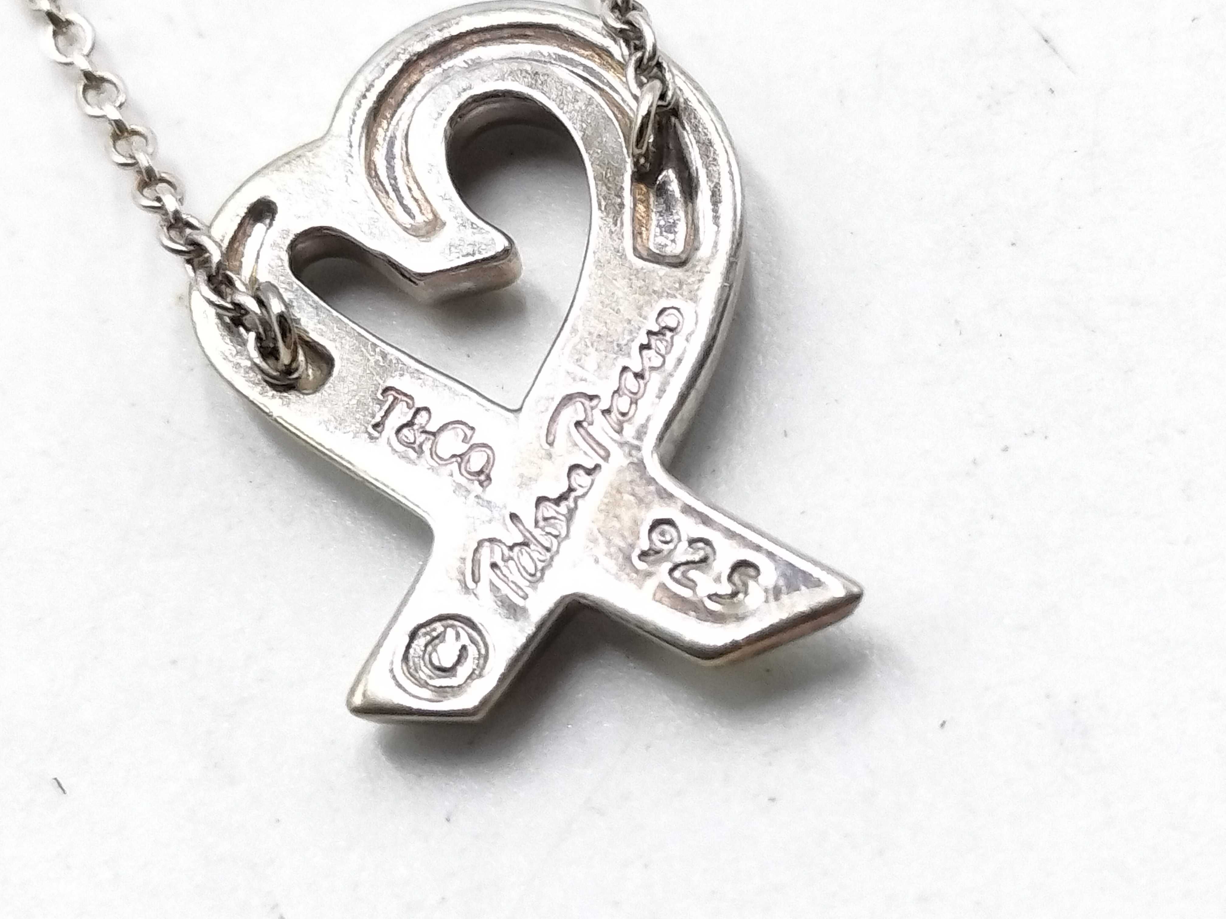 【水曜終了】(10221_0389)Tiffany&Co. オープンハート ネックレス 2.65g SILVER ネックレス
