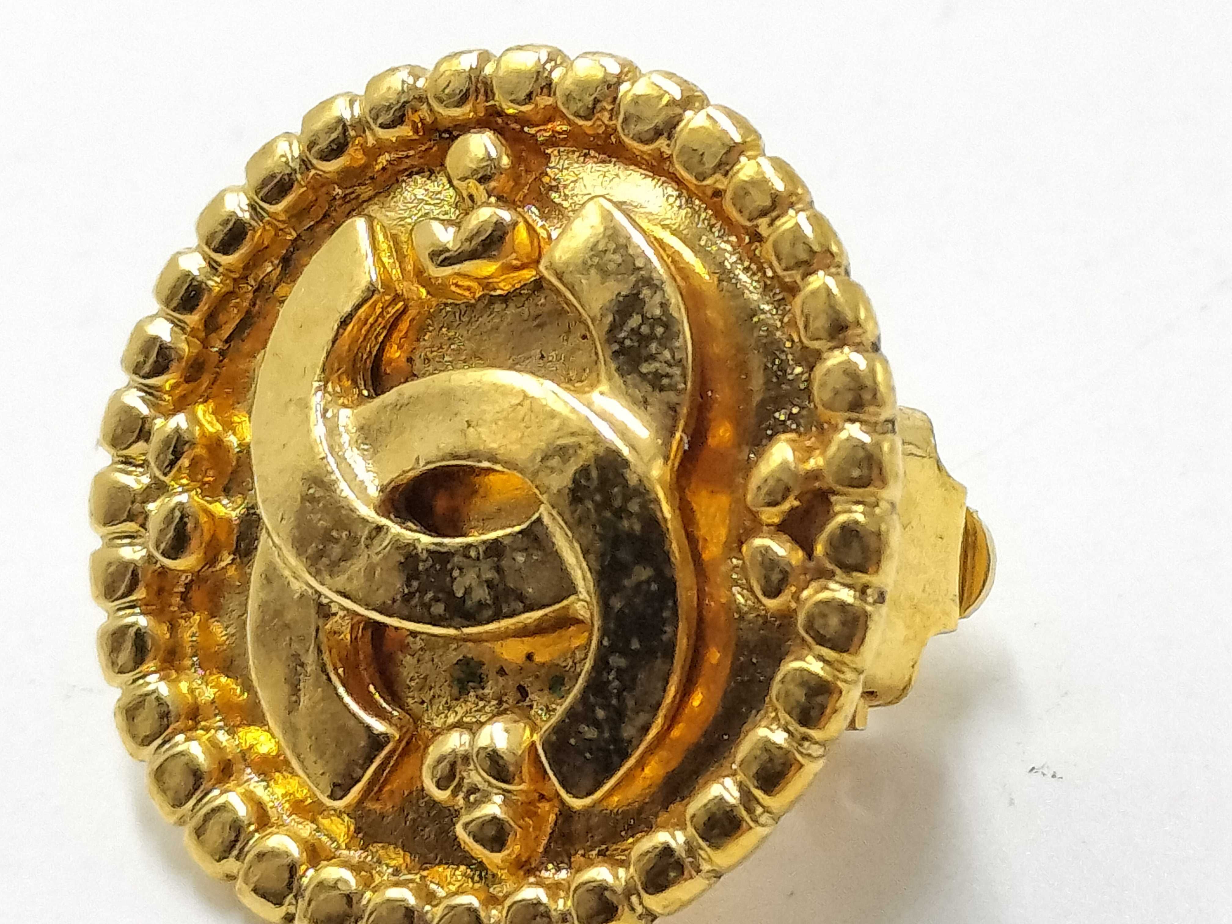 【水曜終了】(10217_0107)CHANEL ココマーク サークル イヤリング 96A イヤリング
