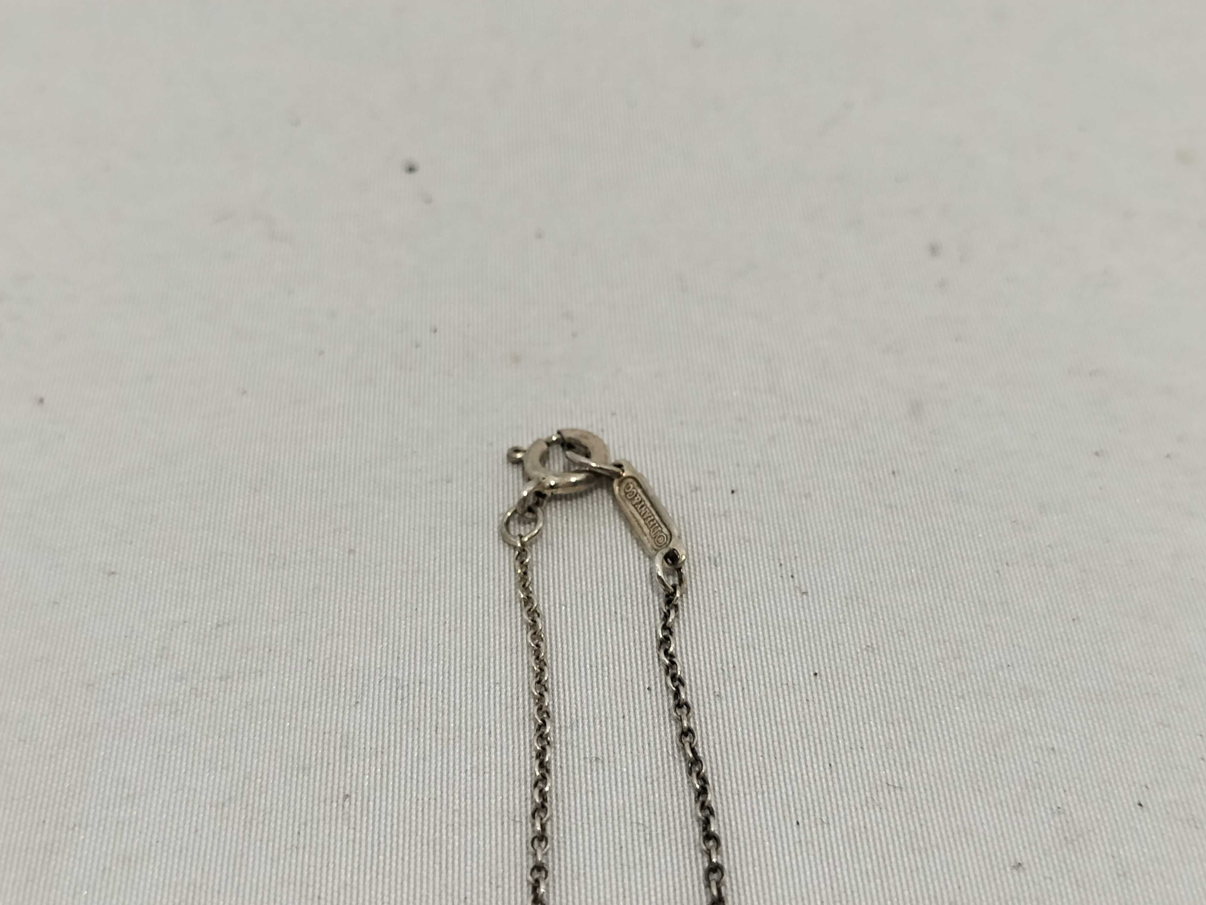 【水曜終了】(10221_0394)Tiffany&Co. リボンモチーフ 925刻印 ネックレス