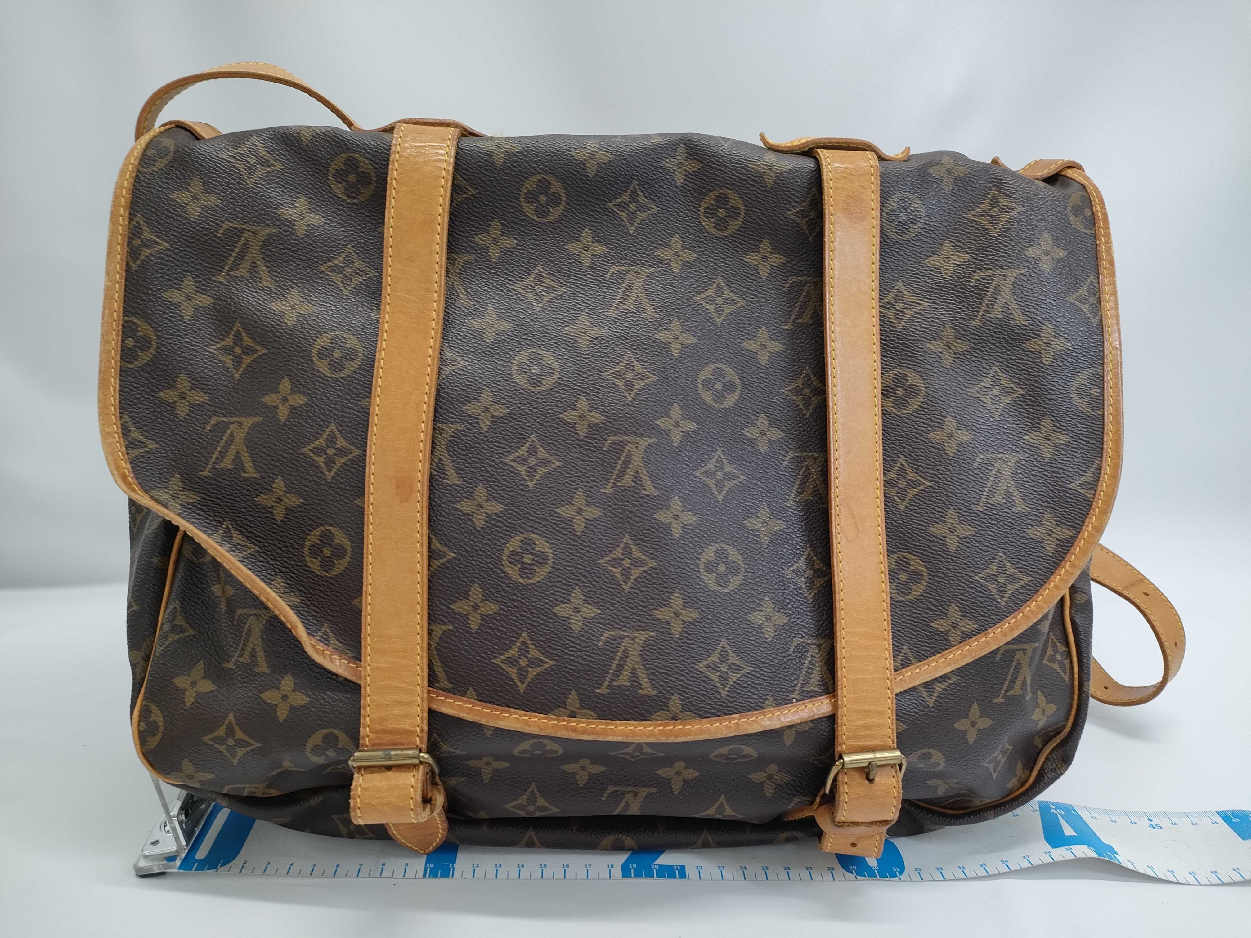 【水曜終了】(10229_0277)LOUIS VUITTON モノグラム M42252 ソミュール43 ショルダーバッグ