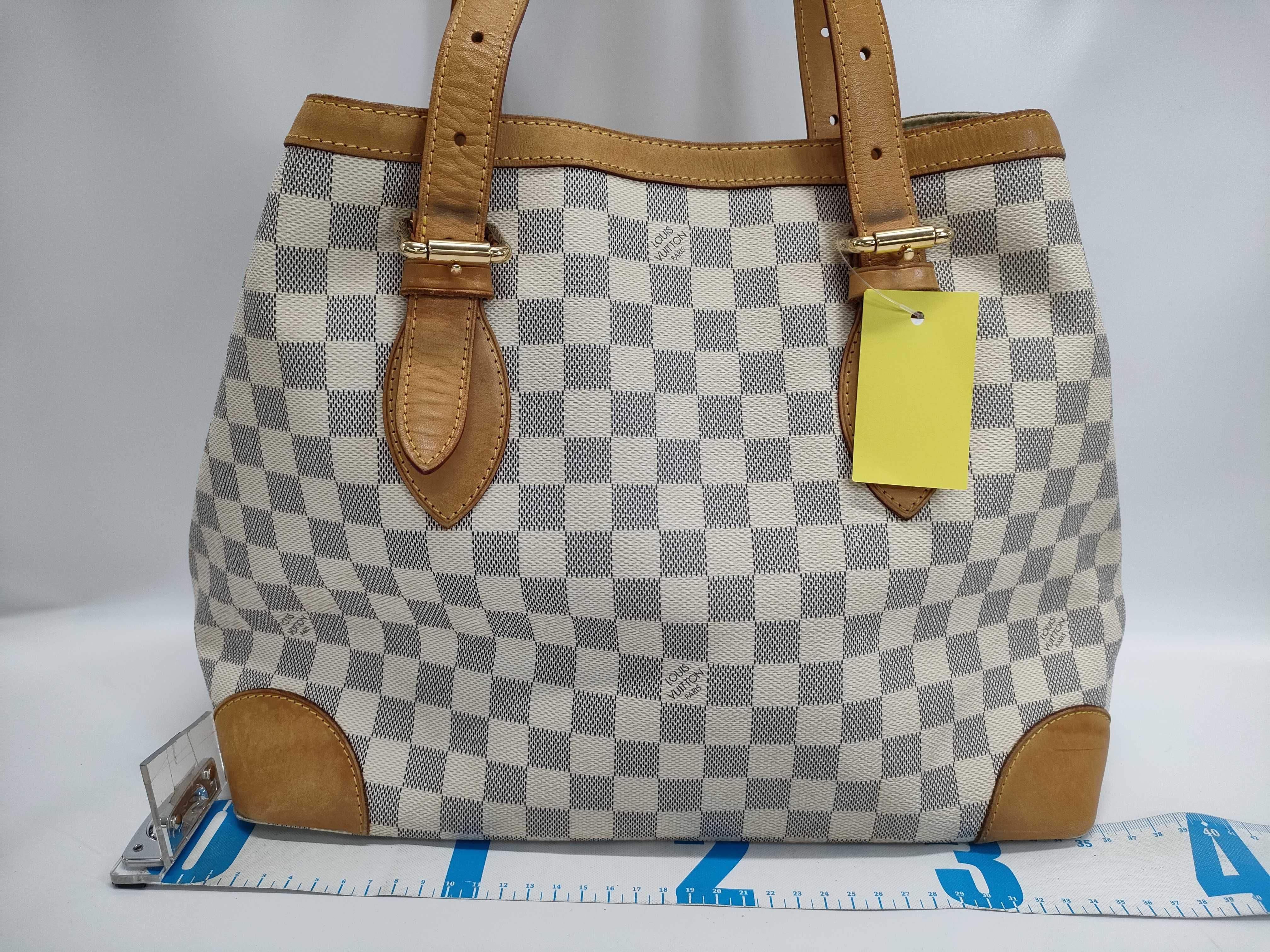 【水曜終了】(10229_0426)LOUIS VUITTON ダミエ アズール ハムステッド MM N51206 ボタン部破損 ショルダーバッグ
