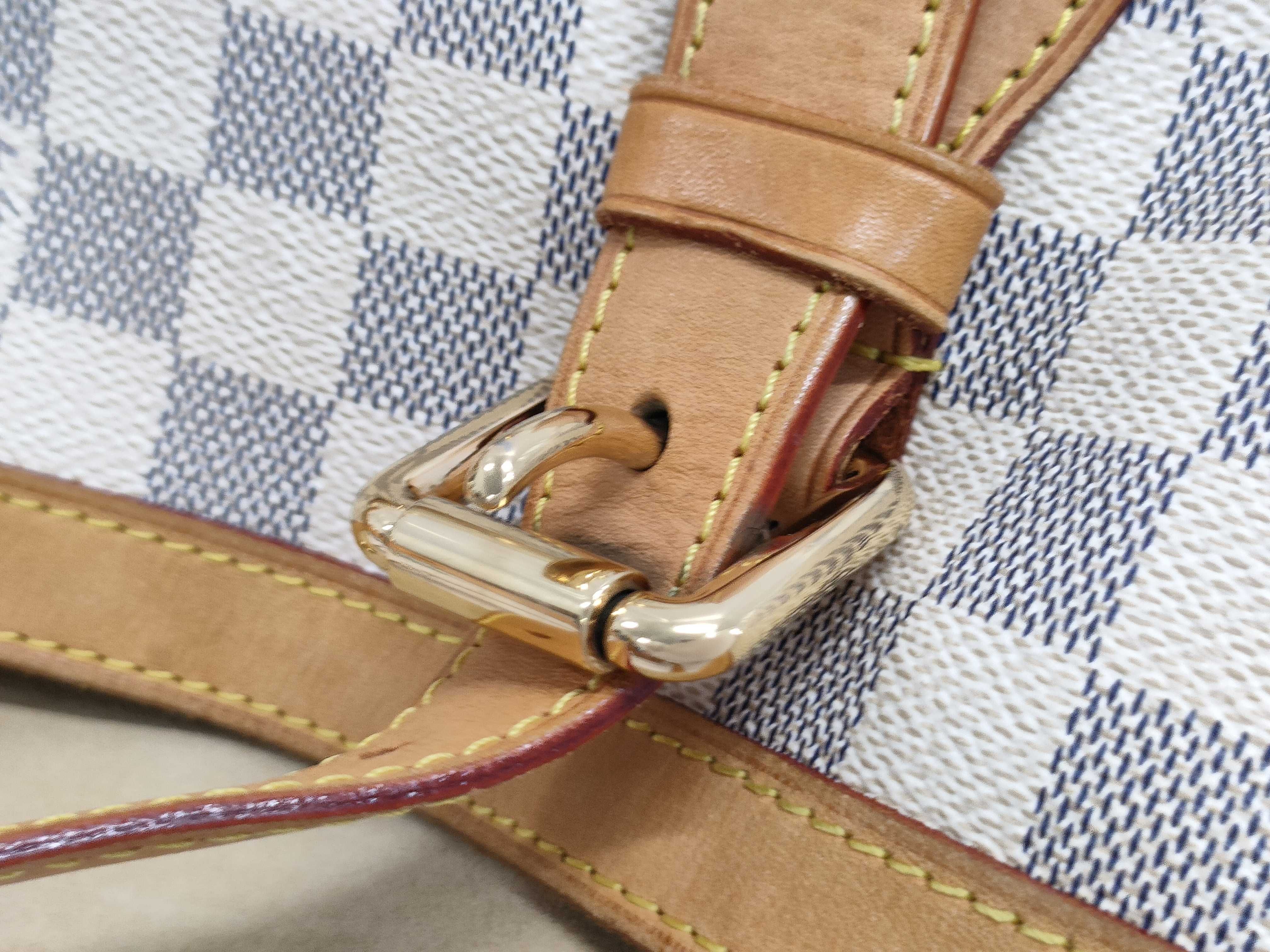 【水曜終了】(10229_0426)LOUIS VUITTON ダミエ アズール ハムステッド MM N51206 ボタン部破損 ショルダーバッグ
