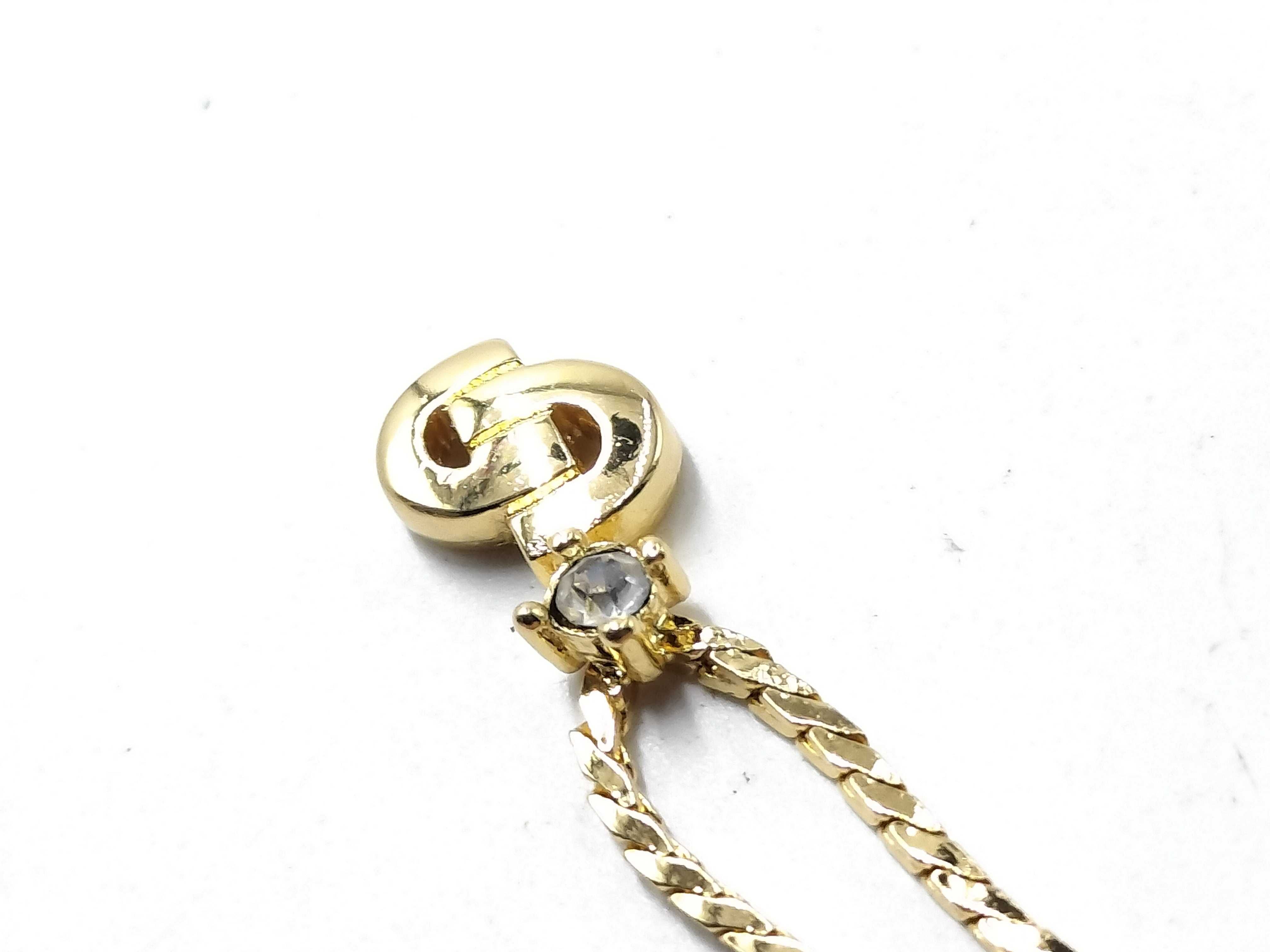 【水曜終了】(10221_0623)Dior CDロゴ/ストーン付ネックレス ネックレス
