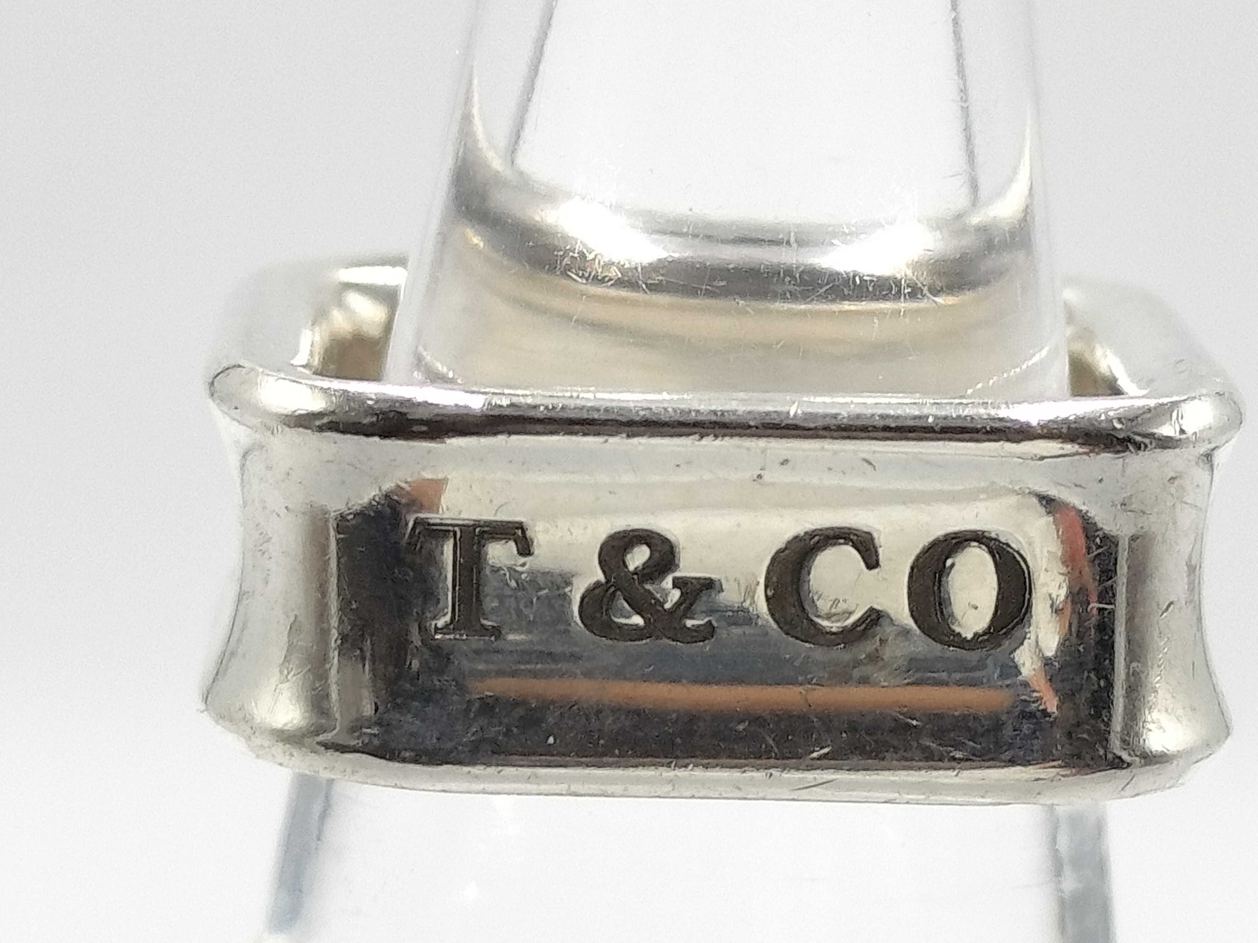 【水曜終了】(10221_0401)Tiffany&Co. 1837 スクエア リング リング